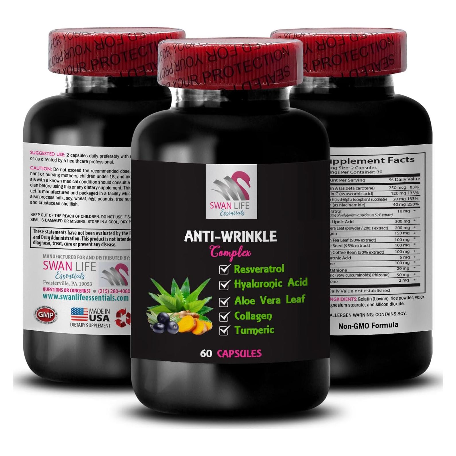 Suplemento Antiarrugas SWAN LIFE - 60 Cápsulas Colágeno y Té Verde