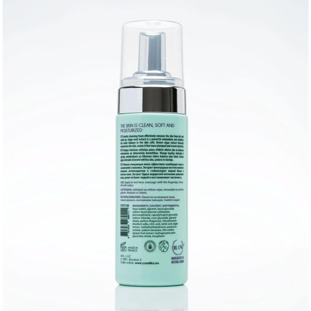 Mousse Limpiadora Facial Carelika 150ml - Extracto de Semilla de Uva