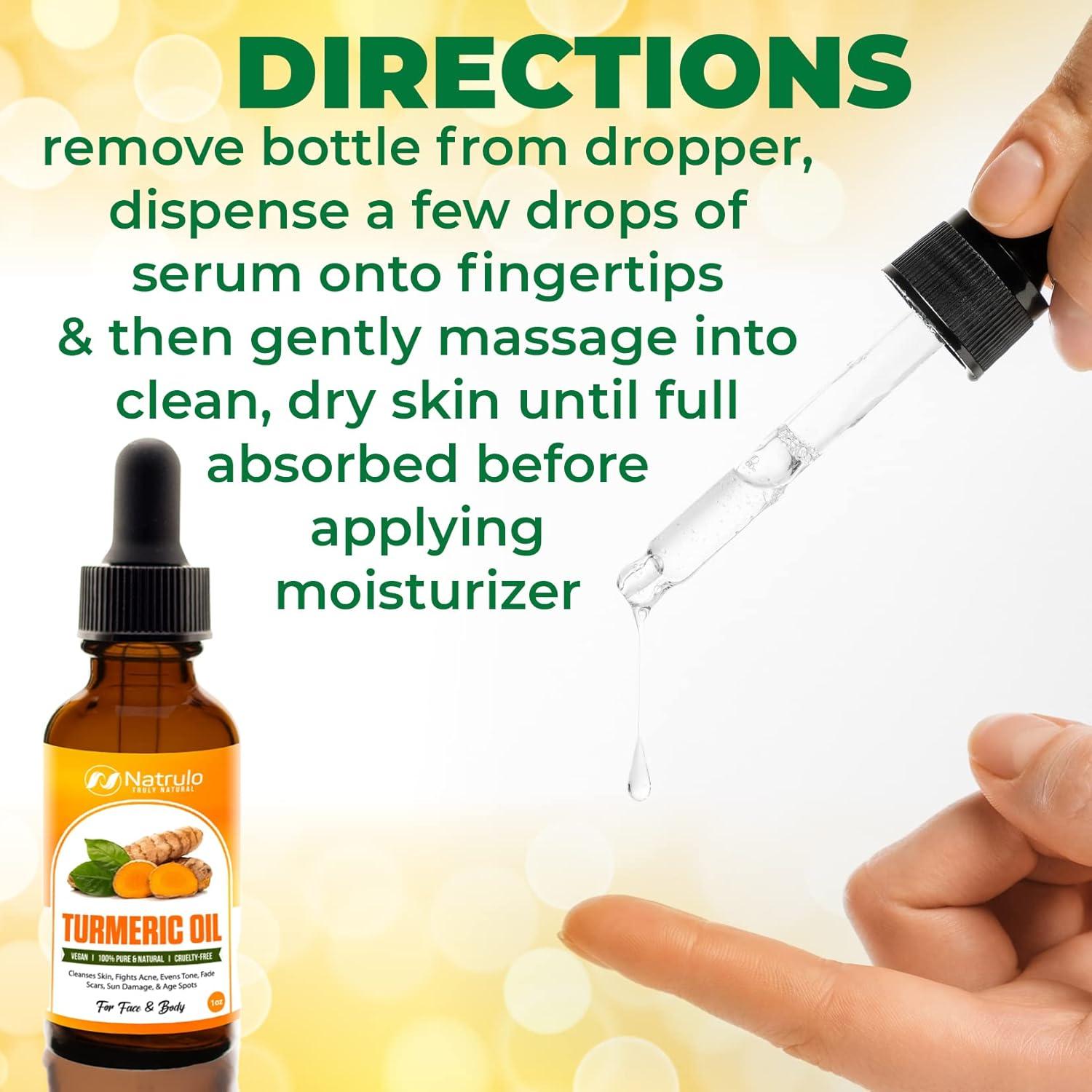 Aceite Facial de Cúrcuma Natrulo 100% Natural 85g - Ilumina y Unifica