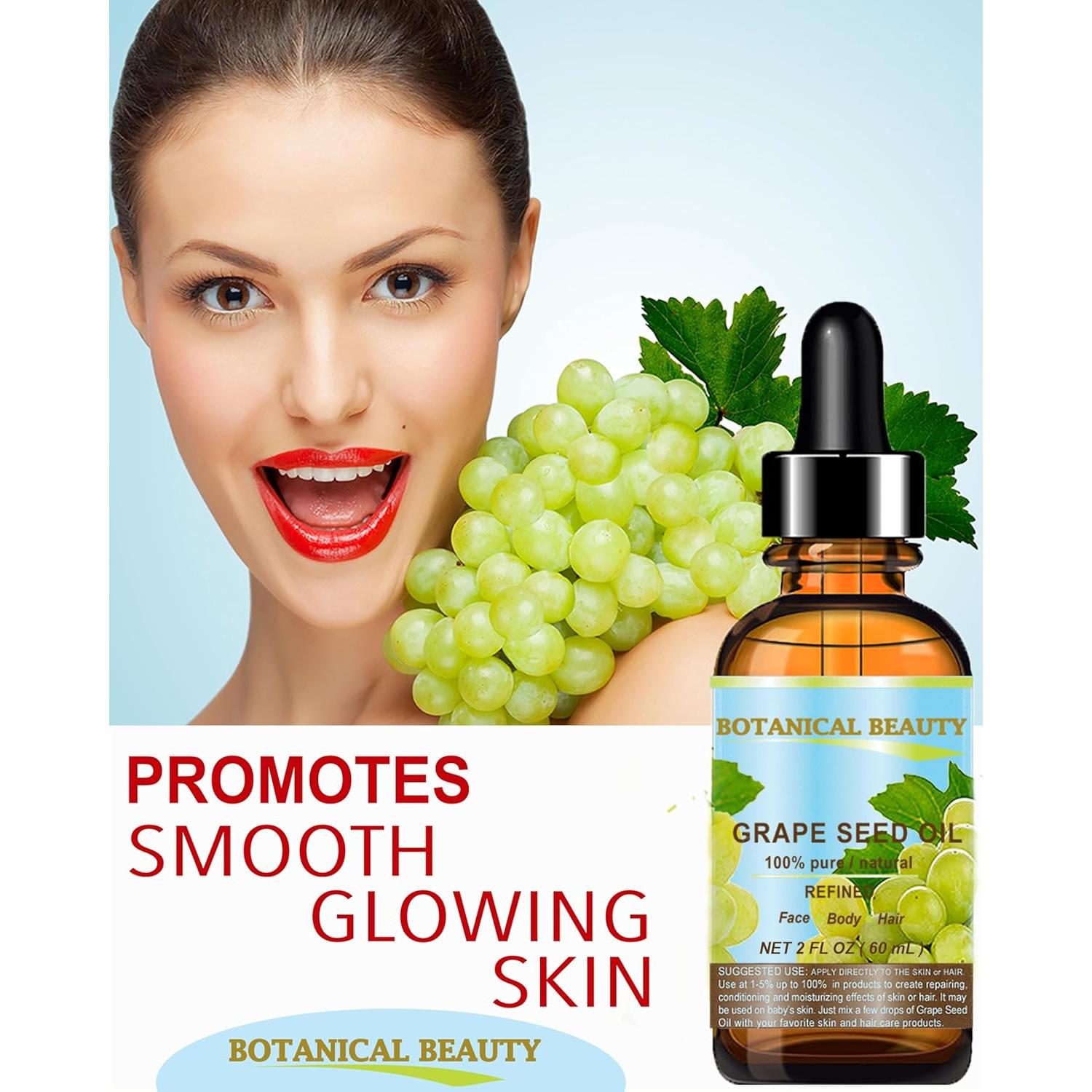 Aceite de Semilla de Uva 100% Puro Botanical Beauty 60 ml