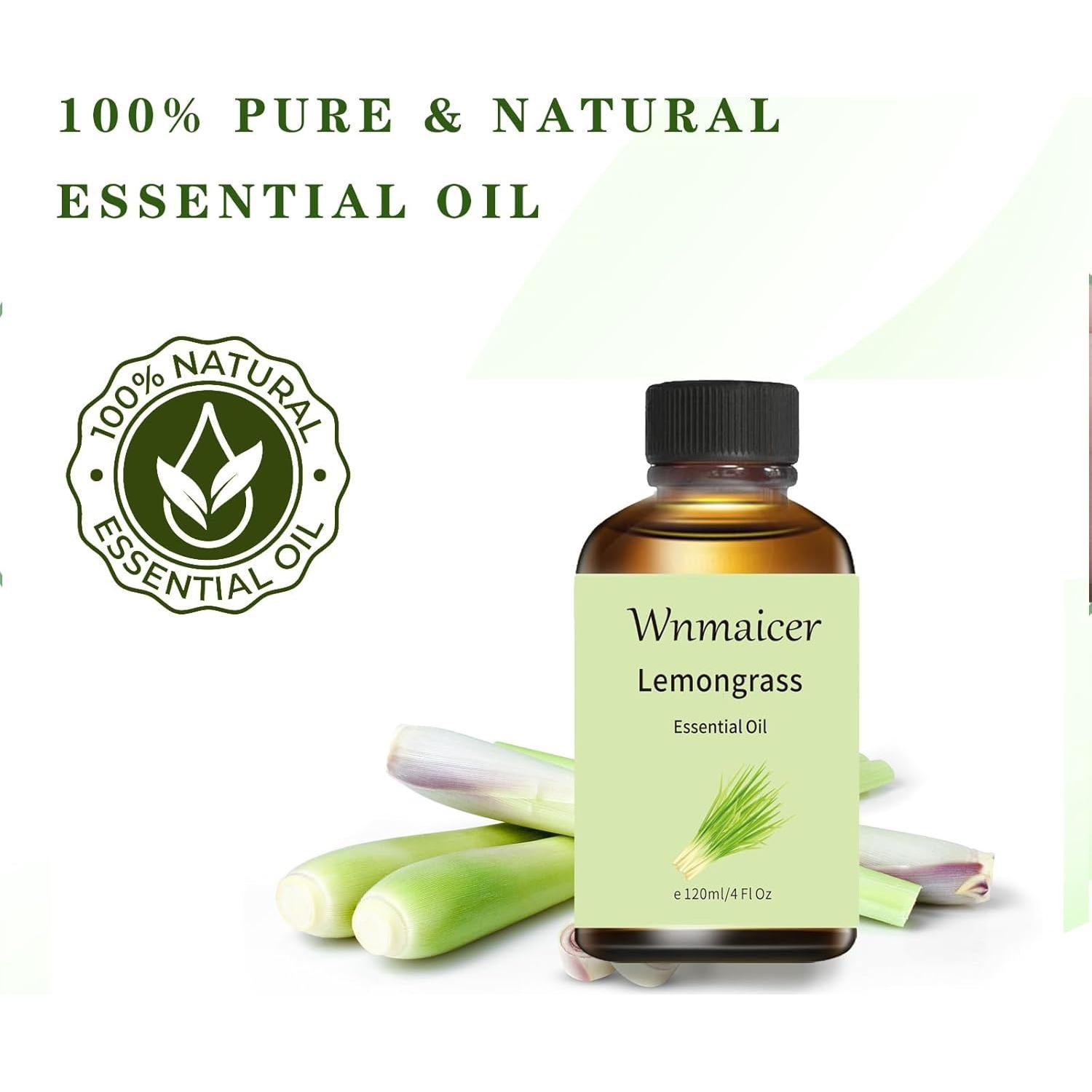 Aceite Esencial de Hierba Limón Wnmaicer 120 mL - Aromaterapia y DIY