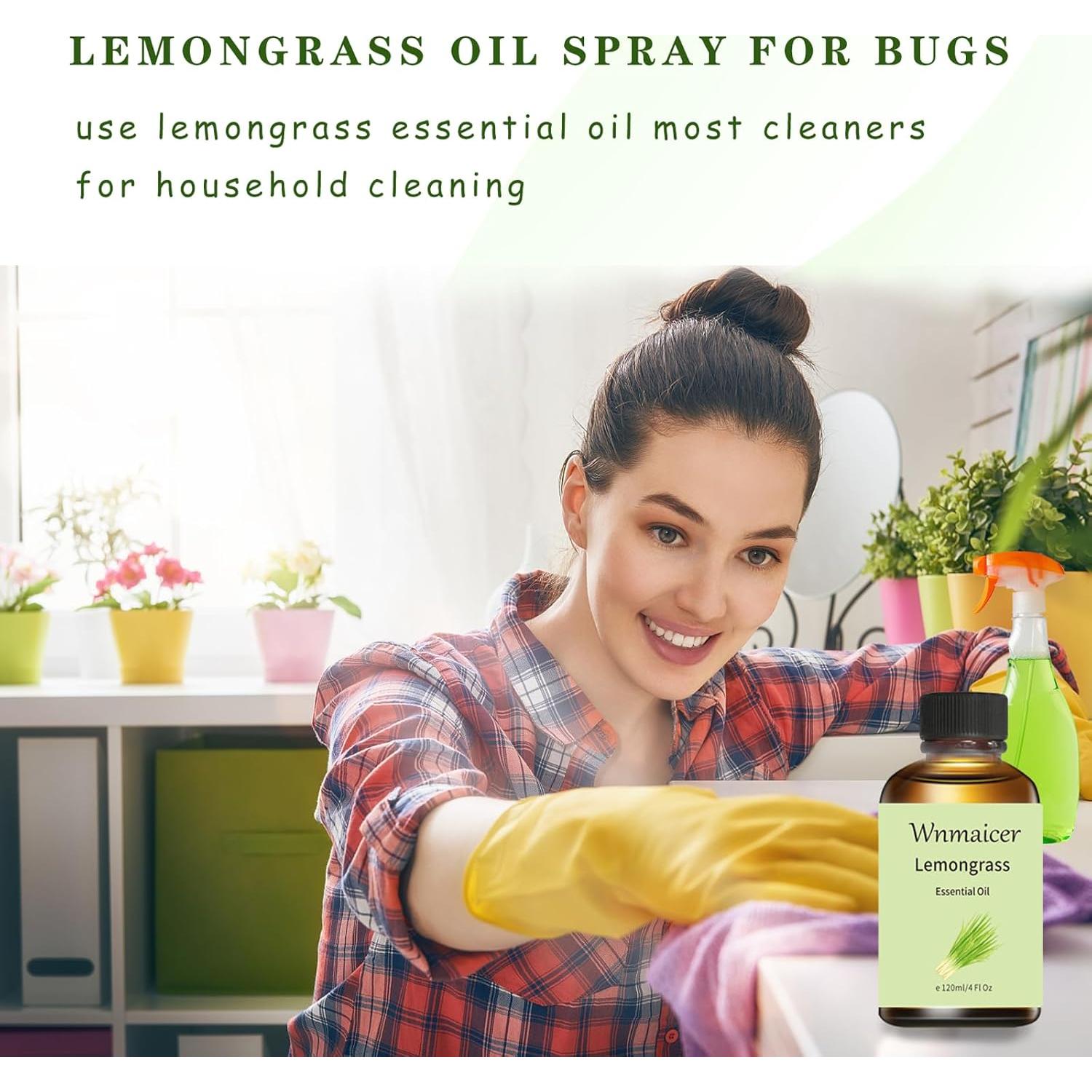 Aceite Esencial de Hierba Limón Wnmaicer 120 mL - Aromaterapia y DIY