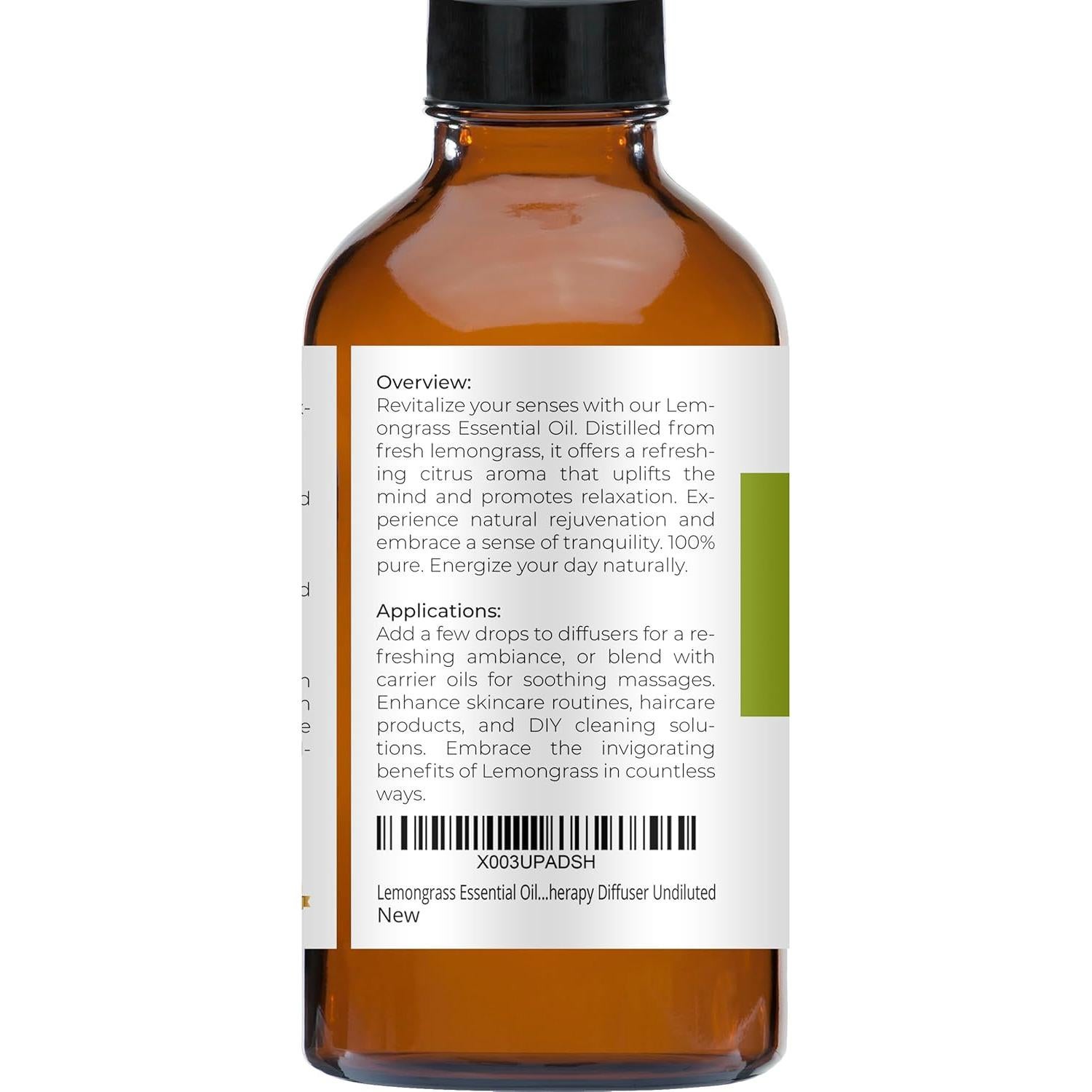 Aceite Esencial de Hierba Limón Velona 118 ml - 100% Puro