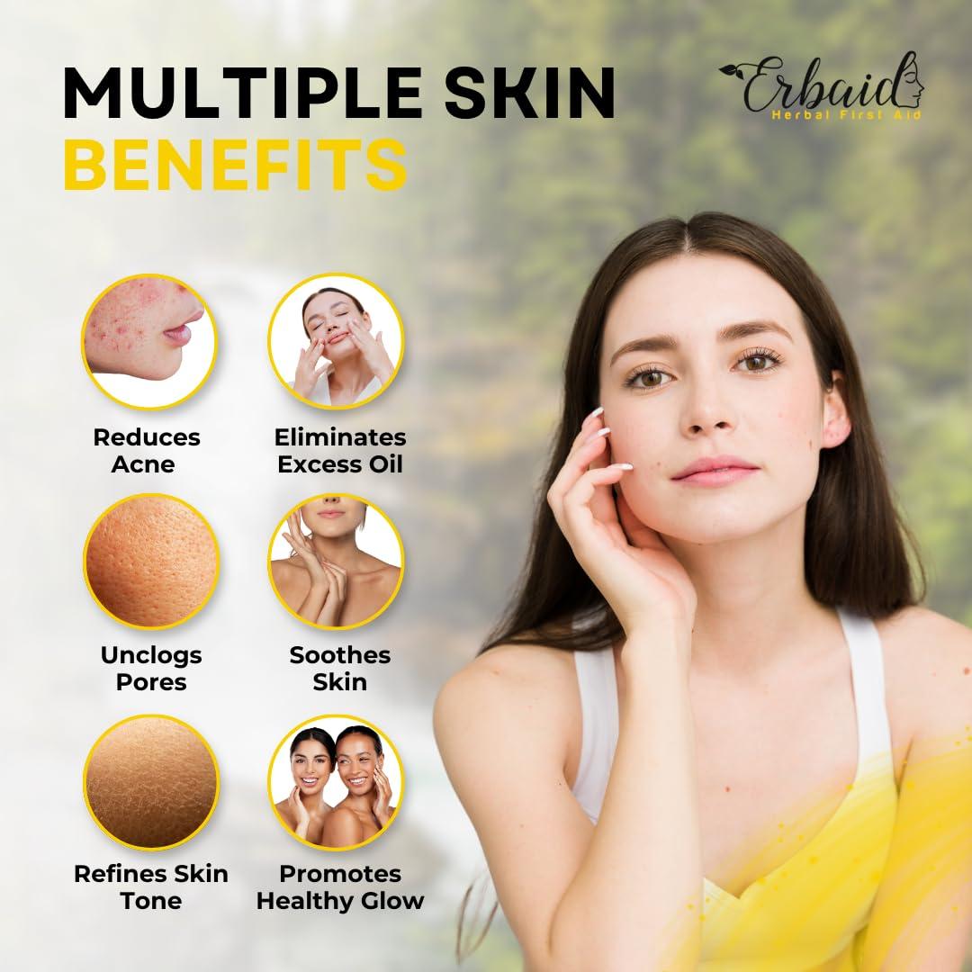 Jabón de Azufre Natural 10% Erbaid - Limpiador Facial y Corporal