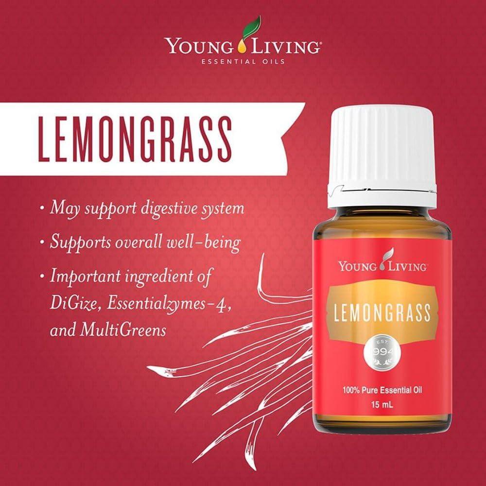 Aceite Esencial de Hierba Limón Young Living 15ml - Vegano y Natural
