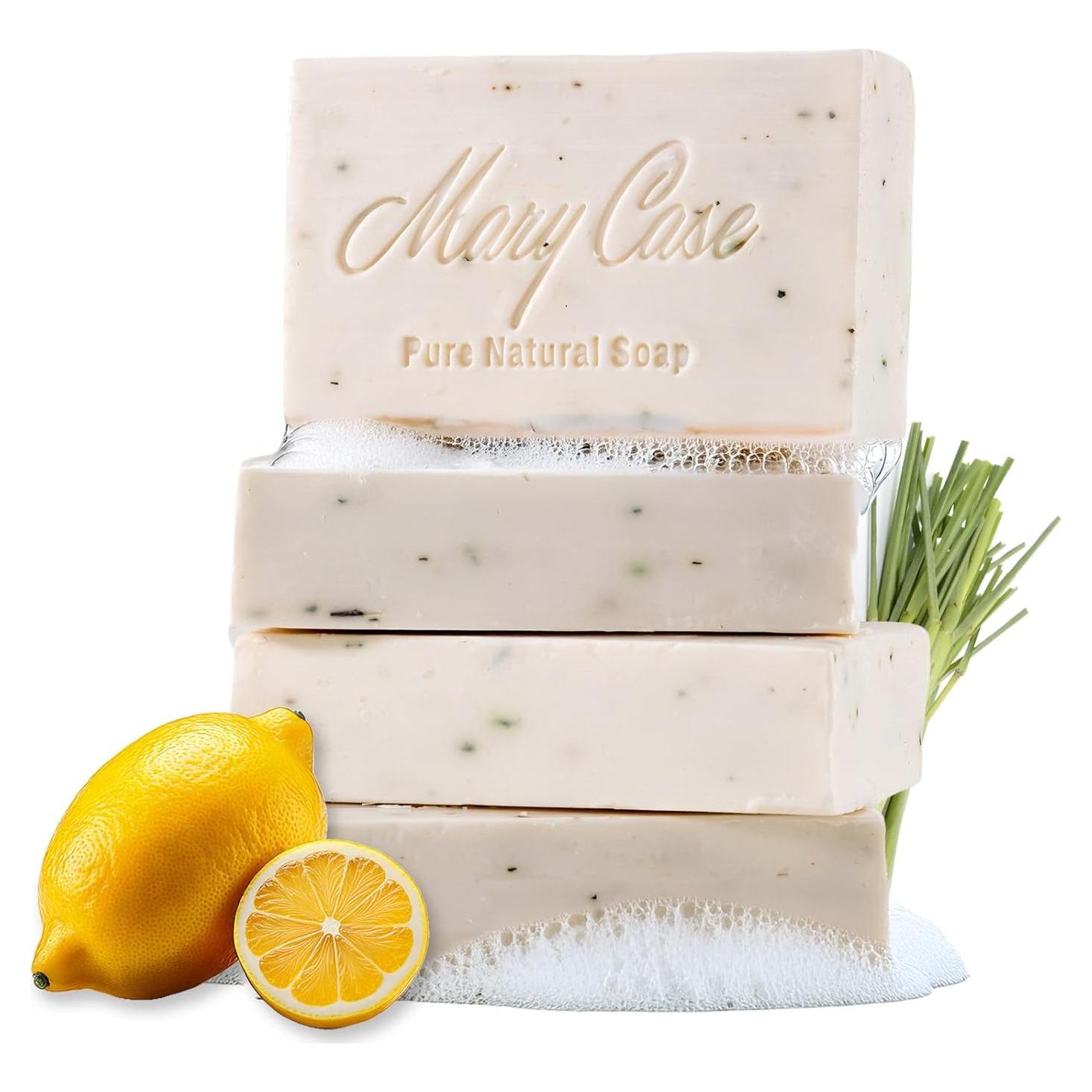 Jabón Natural Mary Case Limón - Set de 4 Veganos 99g