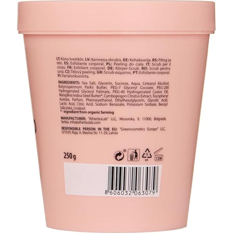 Exfoliante Corporal Vegano AlHebro Lab 250g Mango y AHAs