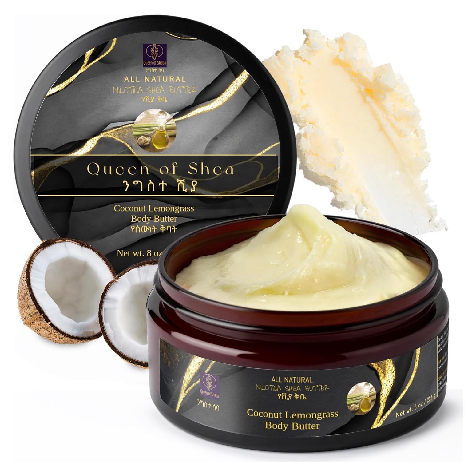 Manteca de Karité Cruda Orgánica Queen of Sheba 227g Hidratante