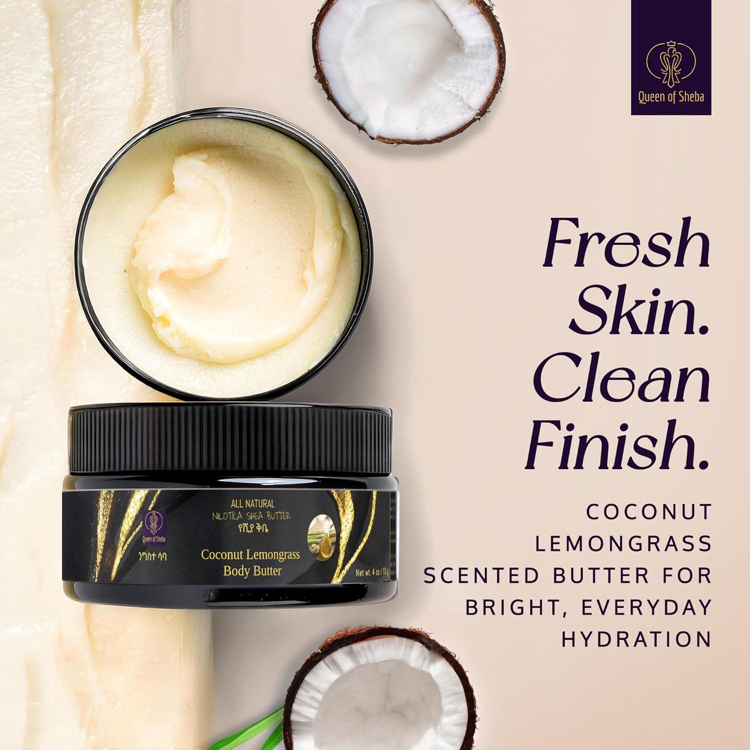 Manteca de Karité Cruda Orgánica Queen of Sheba 227g Hidratante