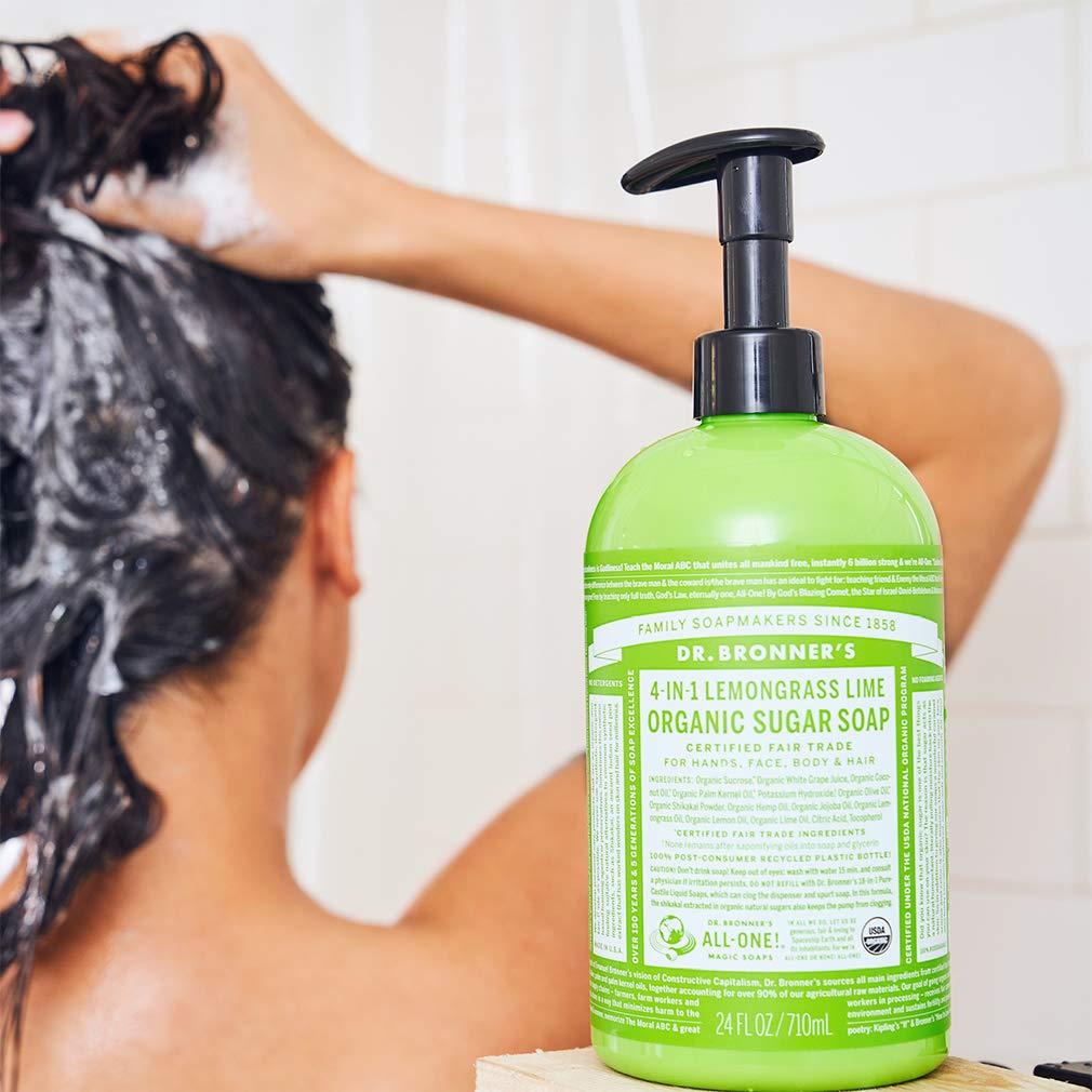 Jabón Orgánico Dr. Bronner's 24 Oz Hierba Limón - Vegano