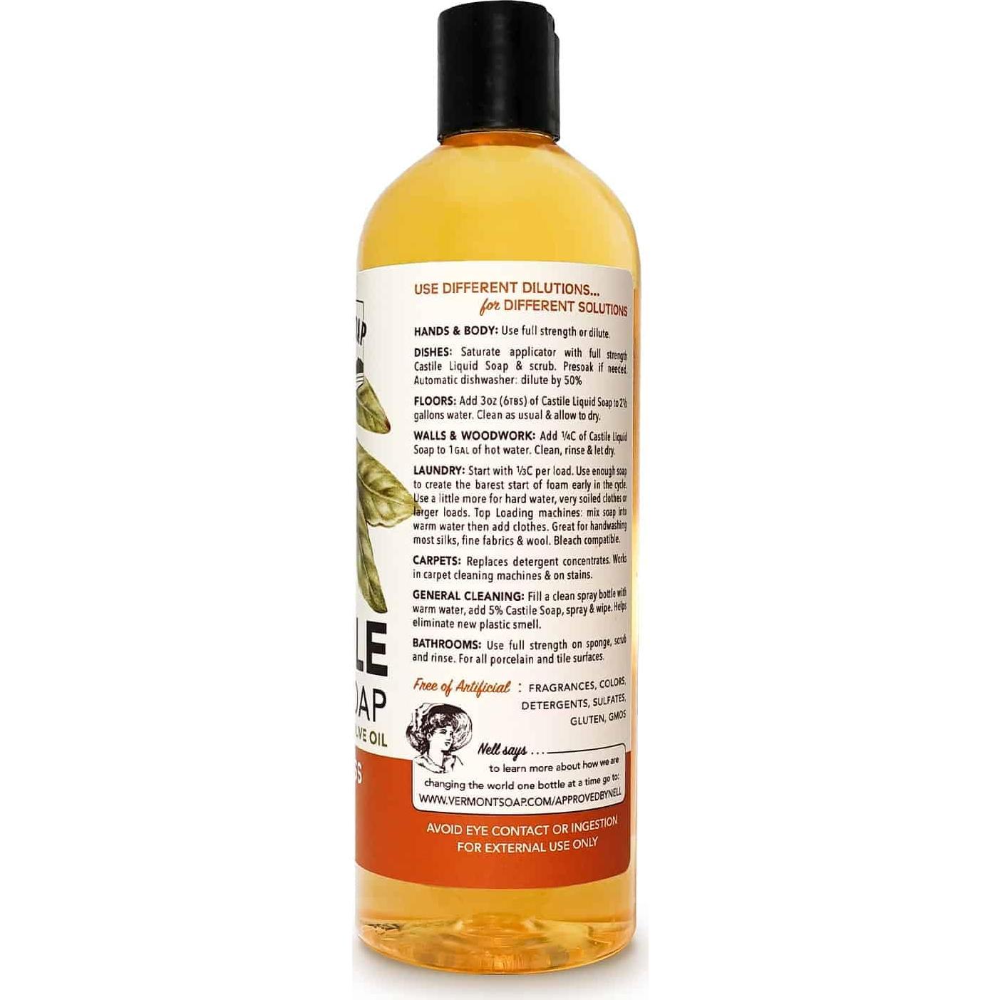 Jabón Líquido Orgánico Vermont Castile 473 ml - Sin Fragancia