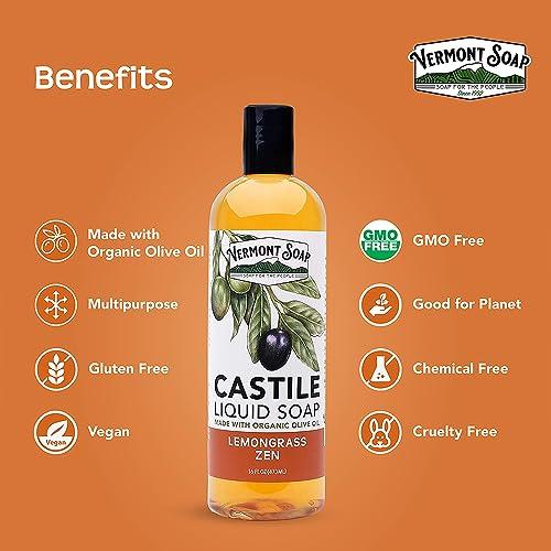Jabón Líquido Orgánico Vermont Castile 473 ml - Sin Fragancia