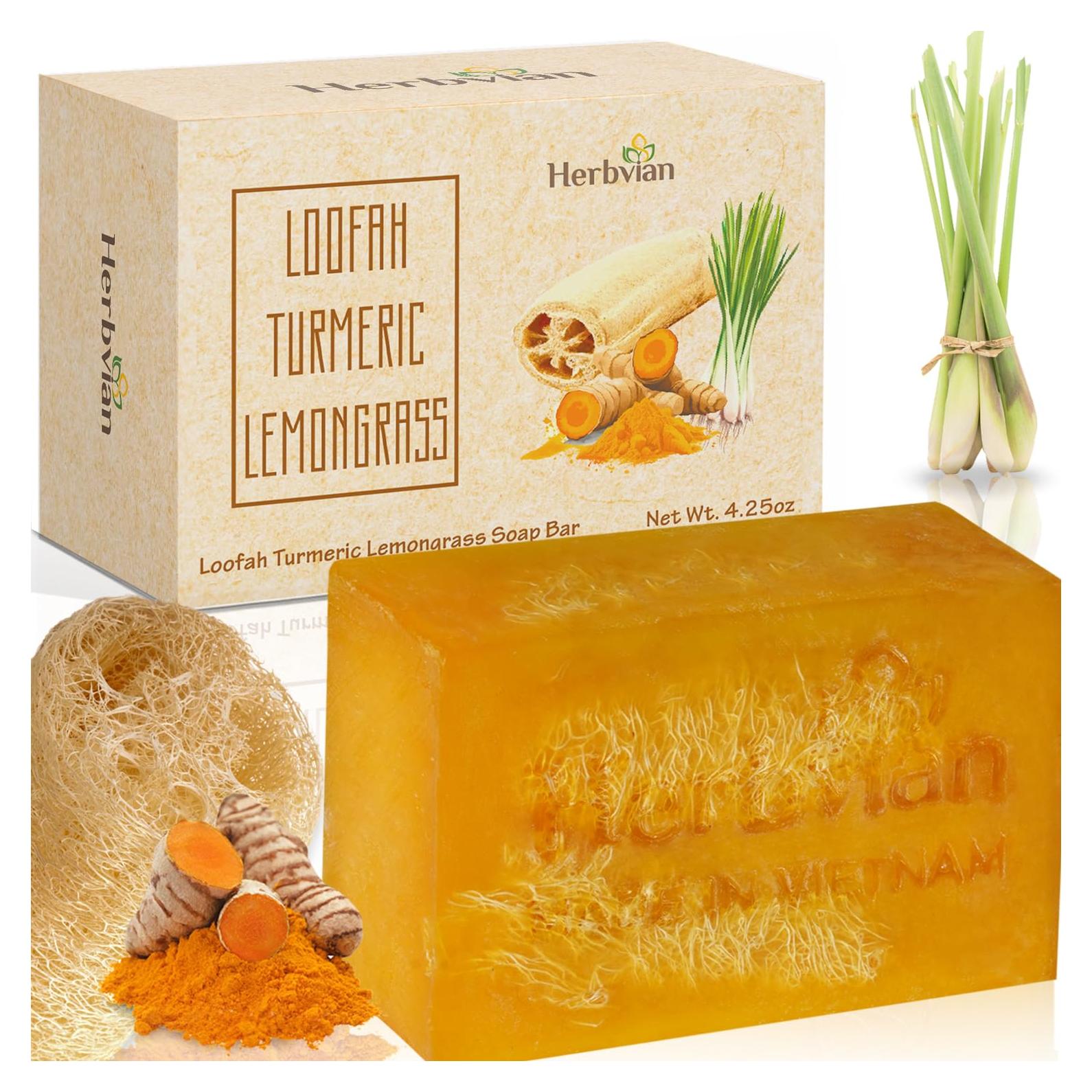 Jabón Exfoliante de Lufa y Cúrcuma HerbVian 120g