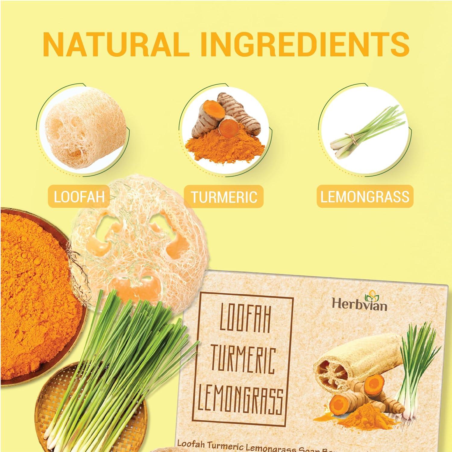 Jabón Exfoliante de Lufa y Cúrcuma HerbVian 120g