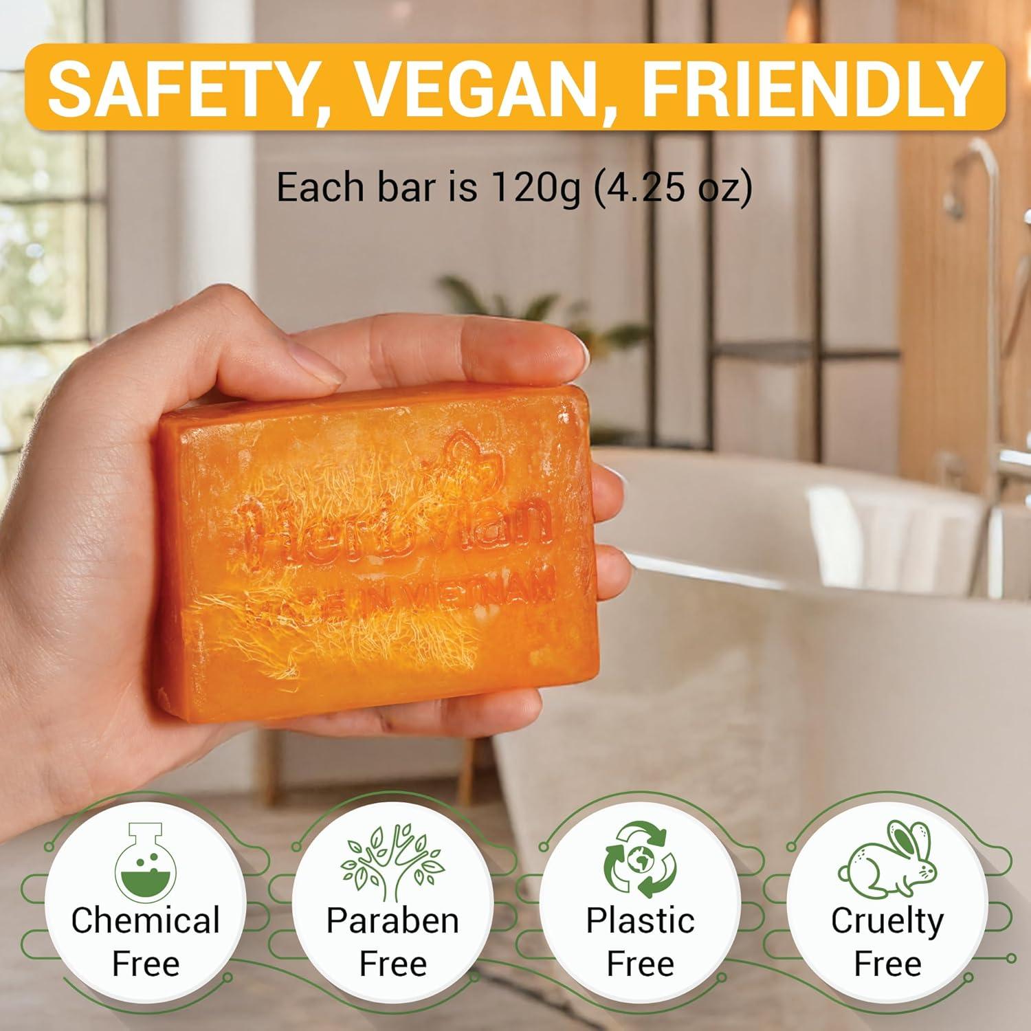 Jabón Exfoliante de Lufa y Cúrcuma HerbVian 120g