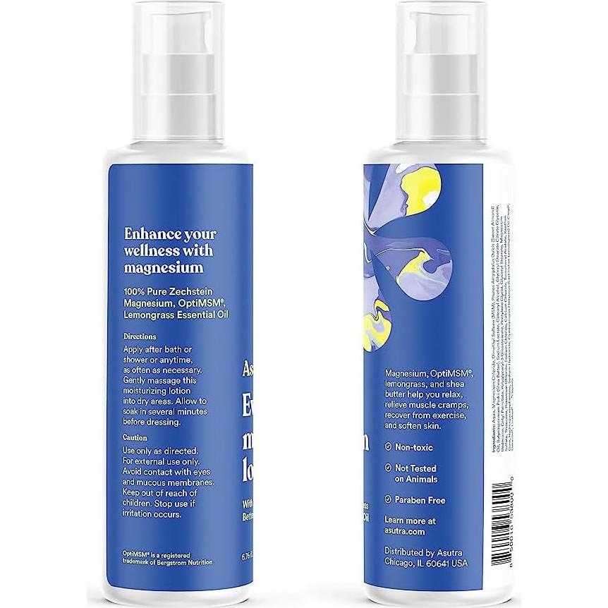 Loción de Magnesio Diaria ASUTRA 200 ml - Absorción Rápida