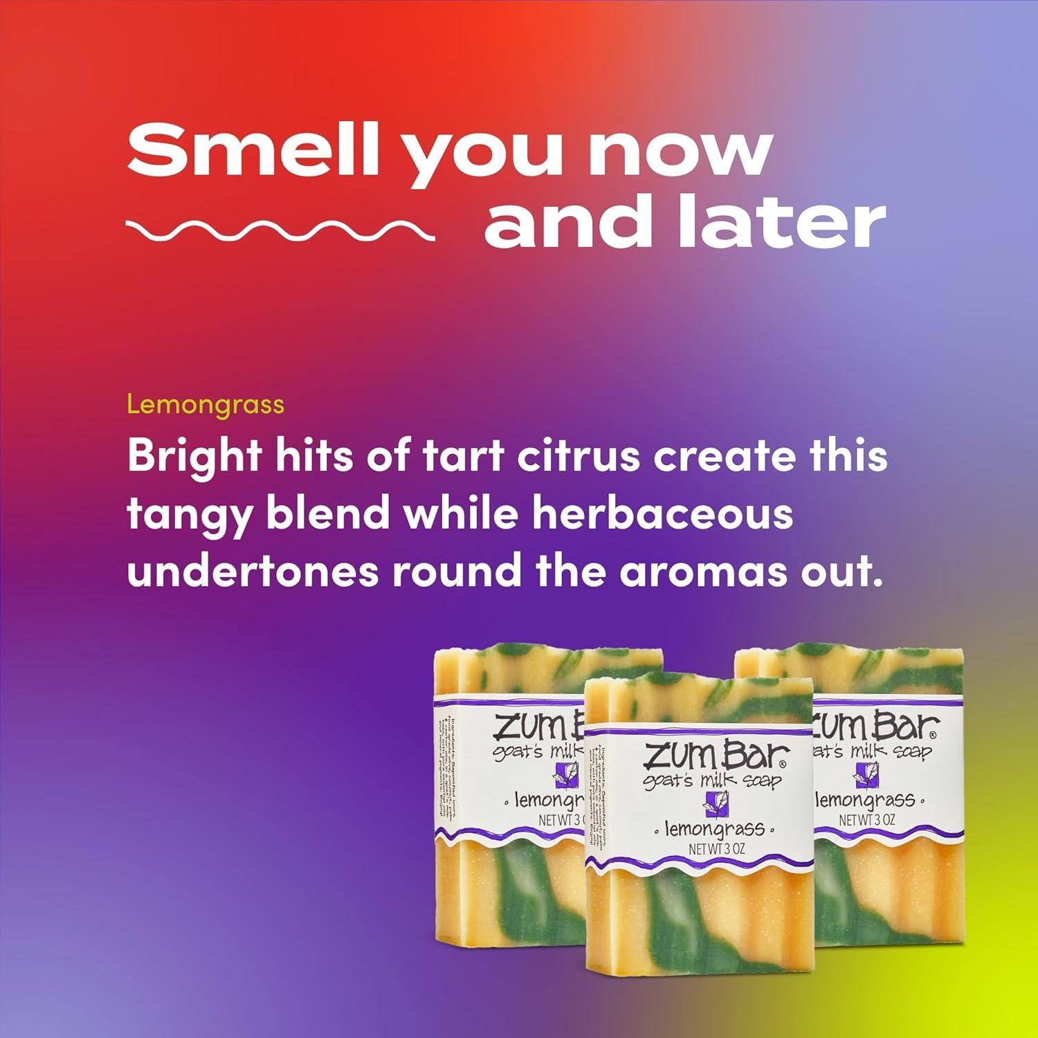 Jabón de Leche de Cabra Zum Indigo Wild - 85 g - Hierba de Limón (Paquete de 3)