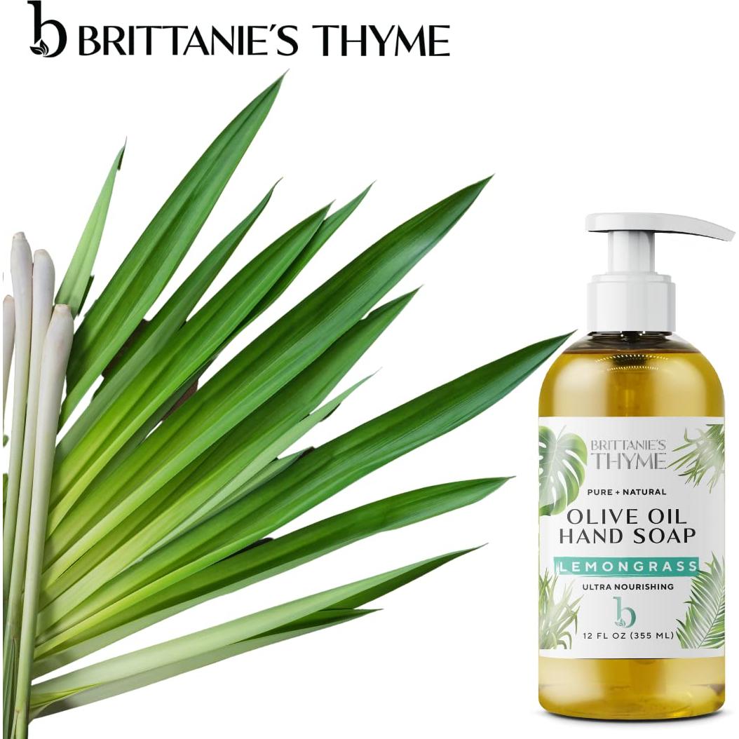 Jabón Líquido Vegano Brittanie 355 ml Hierba Limón Paquete 3