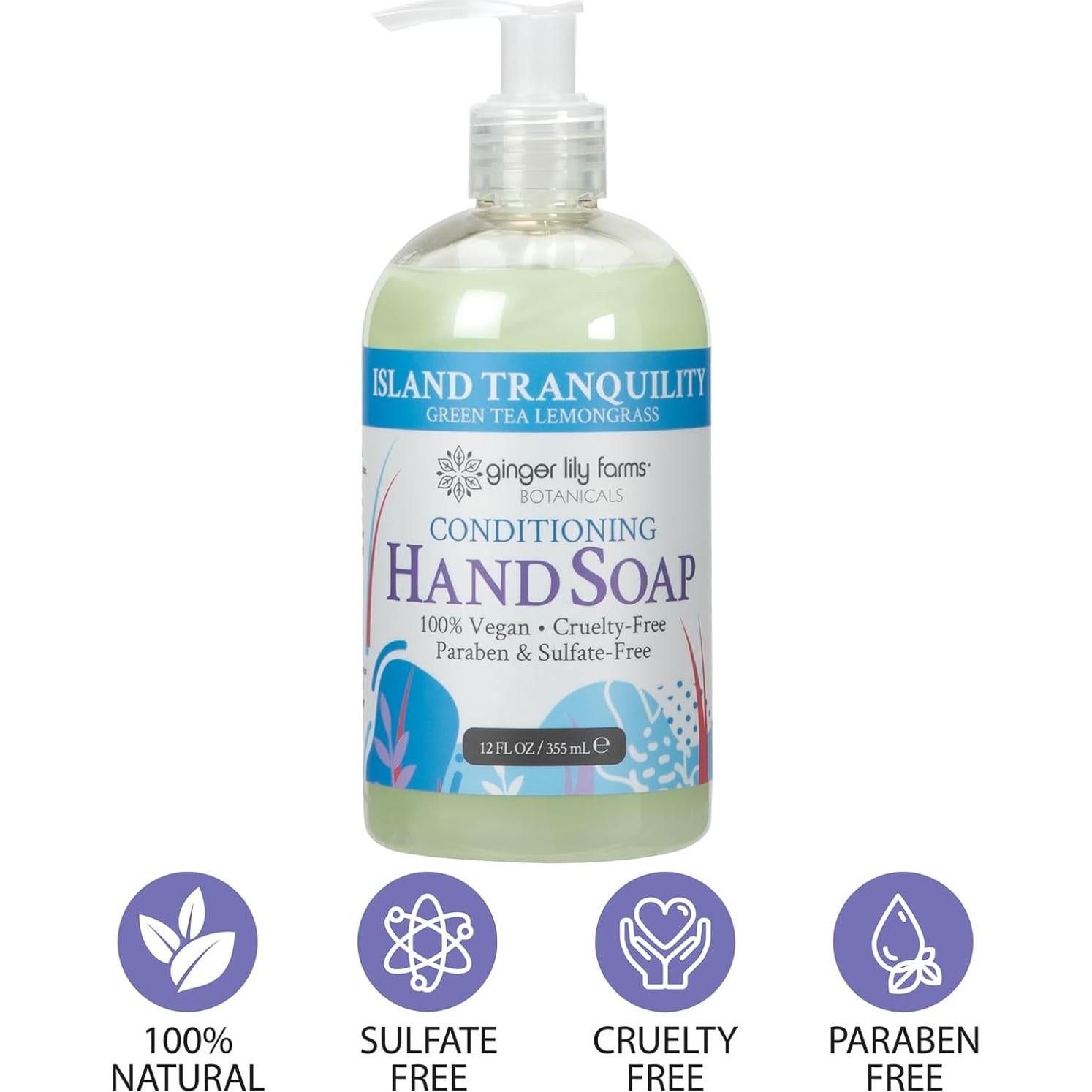 Jabón de Manos Líquido Acondicionador Ginger Lily 340g - Té Verde