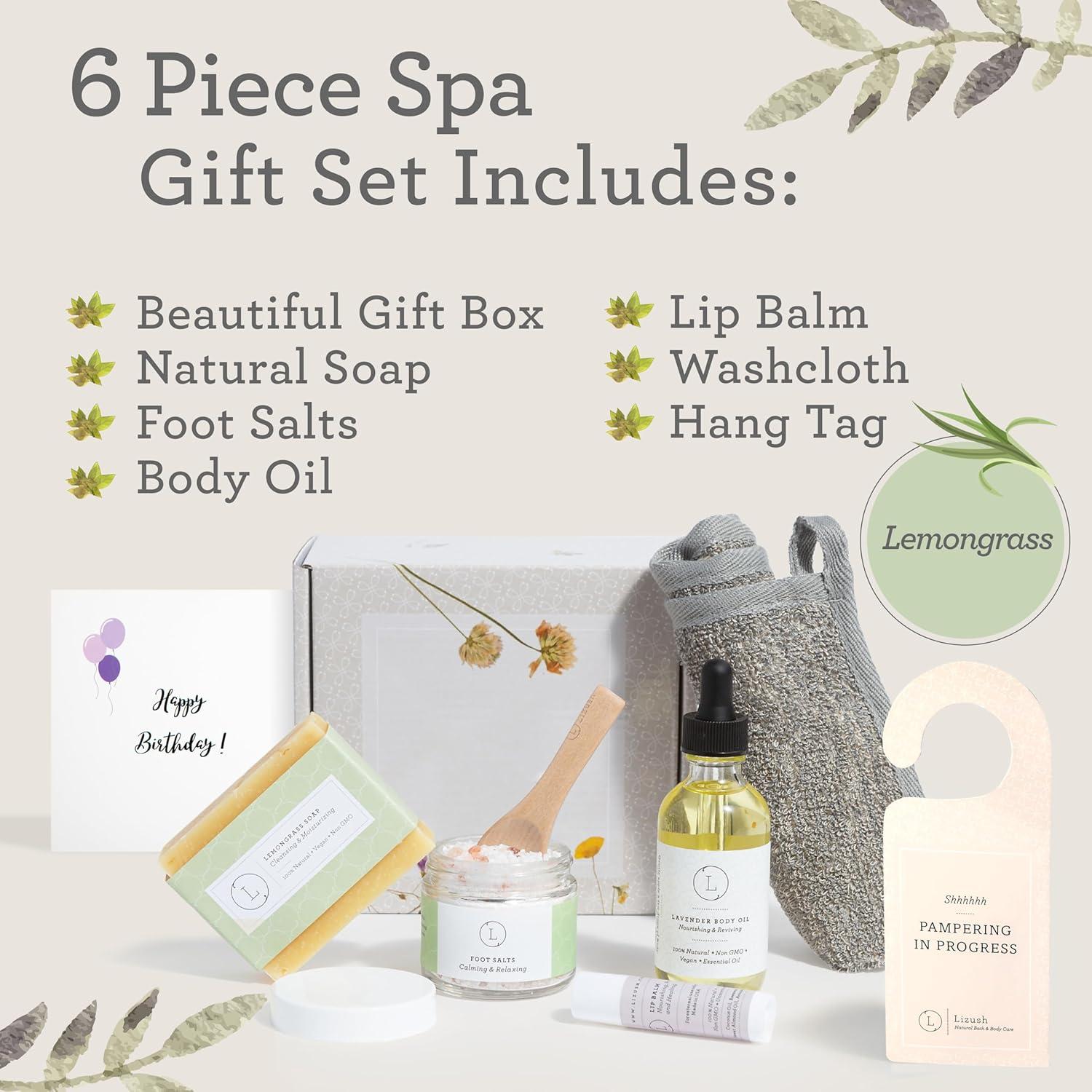 Conjunto de Regalo de Spa Lizush Lemongrass 6 Piezas para Mujeres