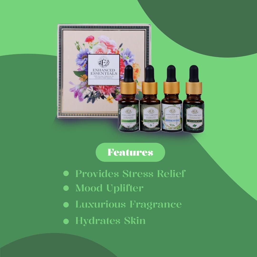 Set de Aceites Esenciales Elegancia Herbal - 4 x 10 ml