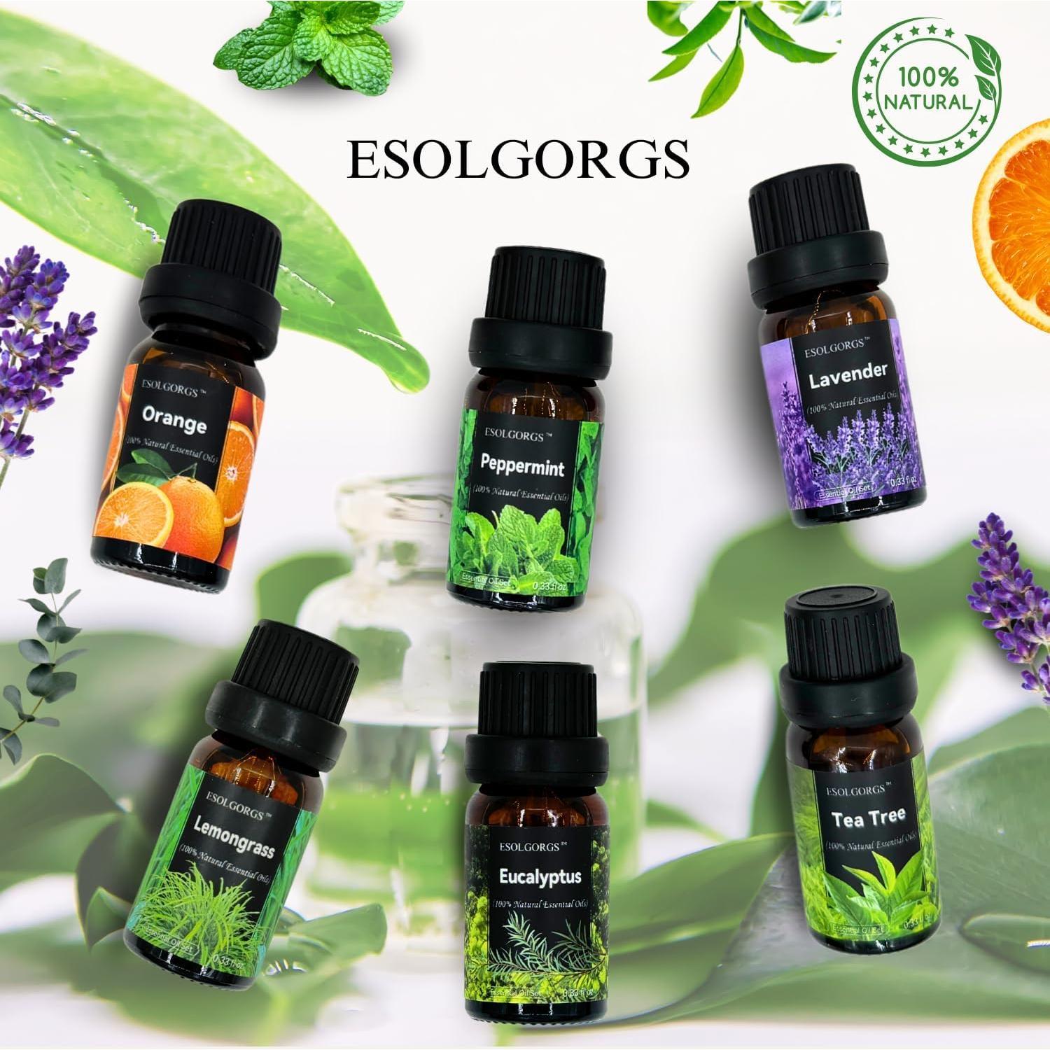 Juego de Aceites Esenciales SODSEN - 6 Aromas 10mL para Difusores
