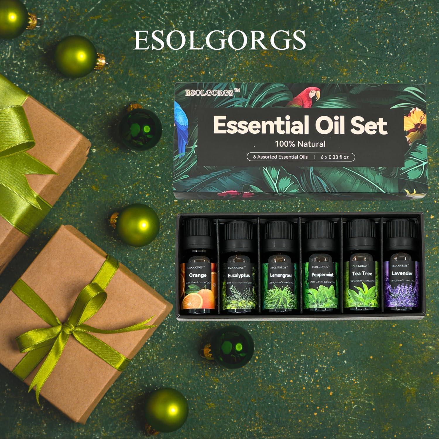 Juego de Aceites Esenciales SODSEN - 6 Aromas 10mL para Difusores
