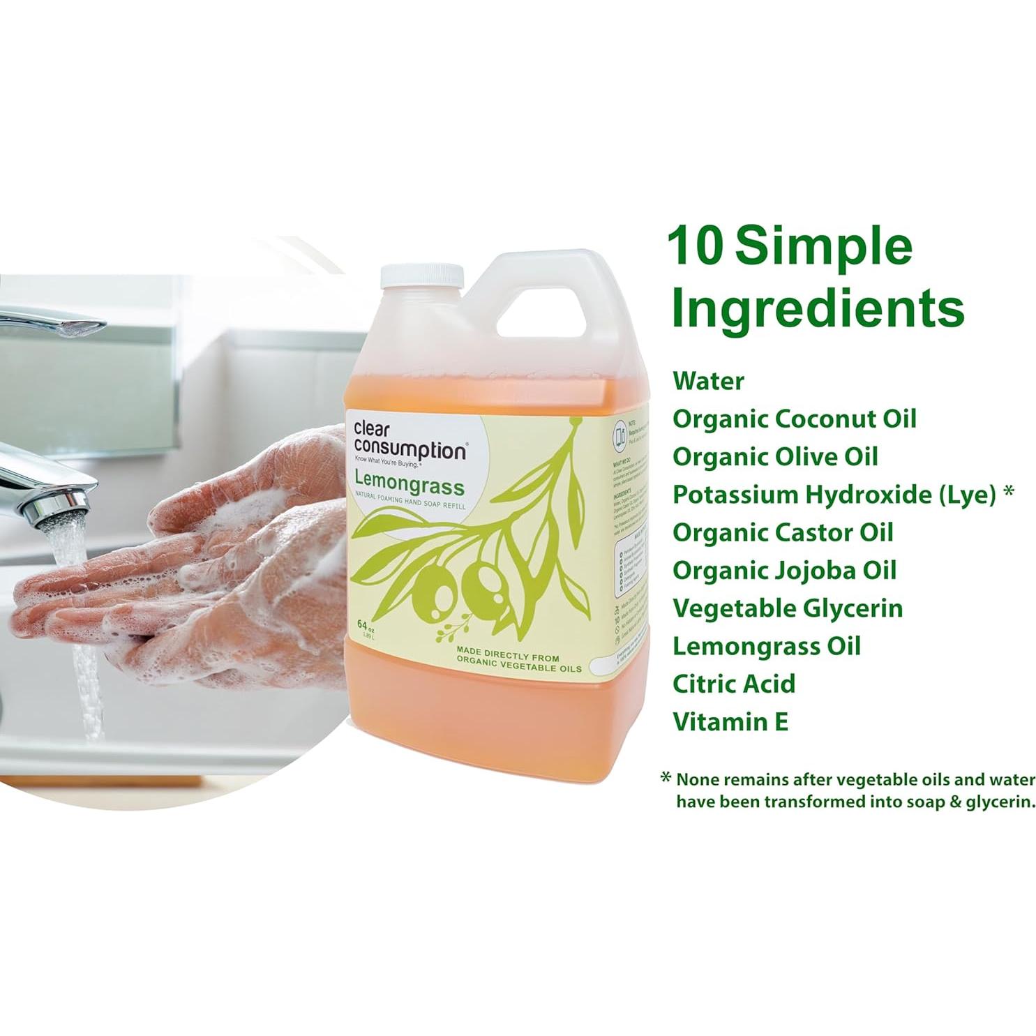 Jabón de Manos Espumoso Natural Clear Consumption 1.89L