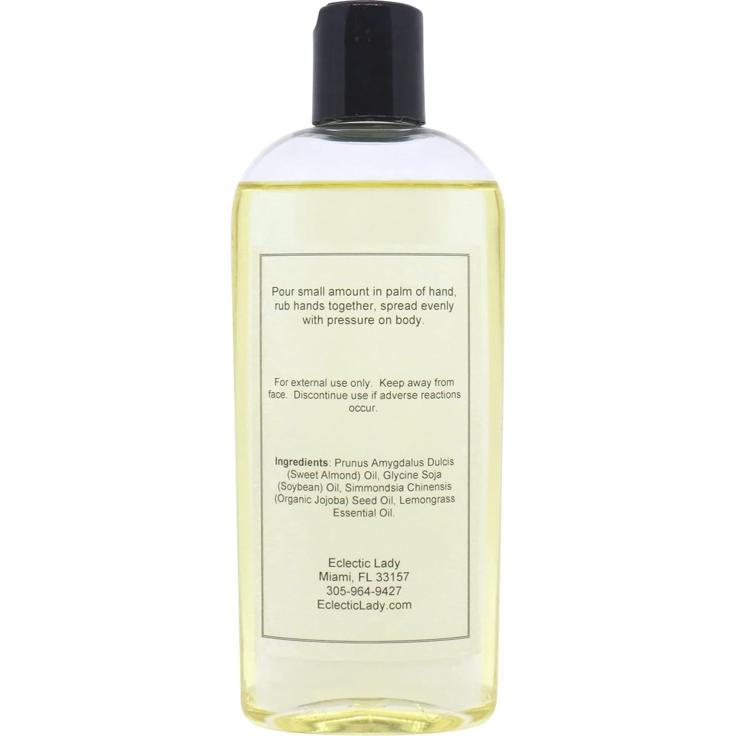 Aceite de Masaje Eclectic Lady 236.6 ml - 100% Natural con Almendra y Jojoba