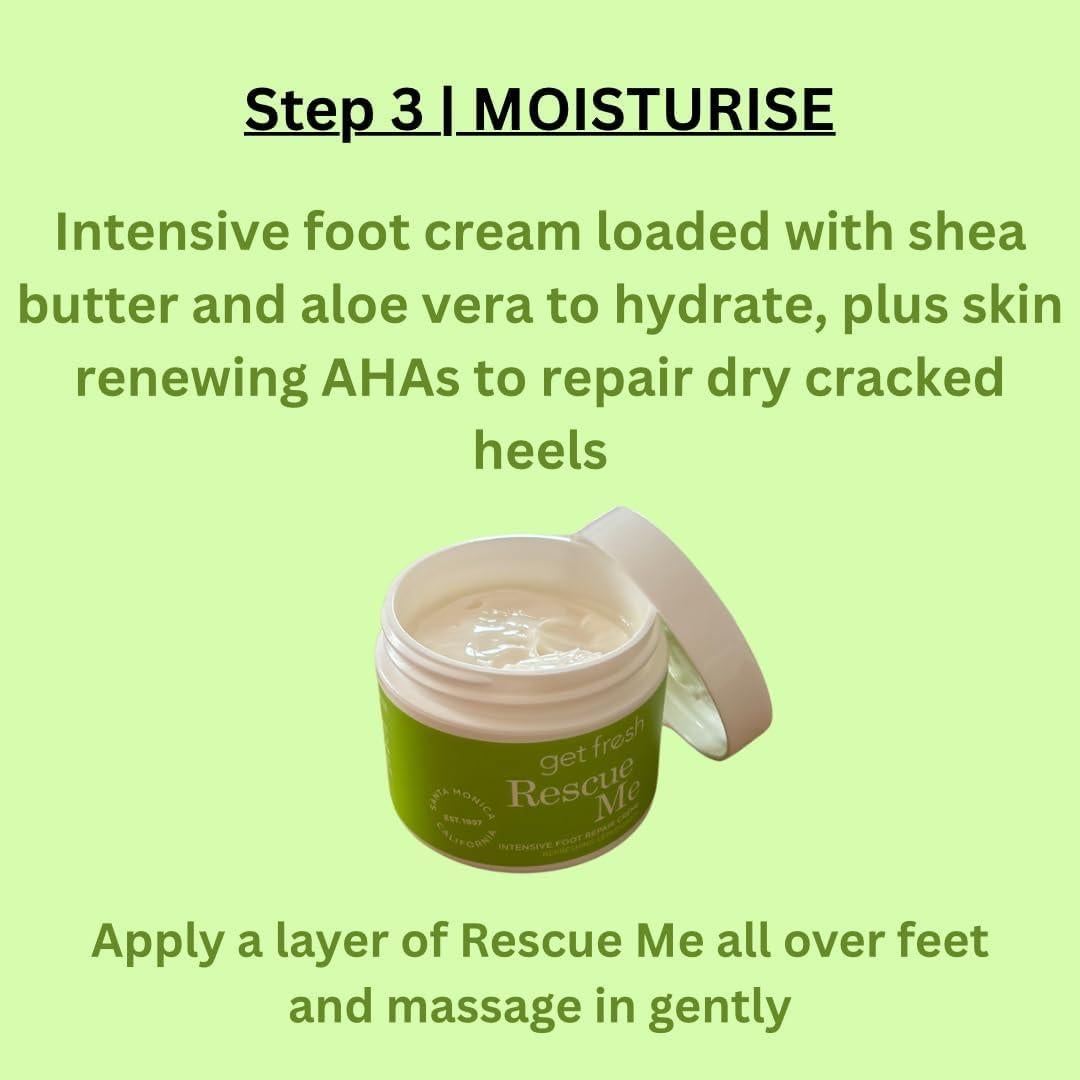 Kit de Cuidado de Pies Get Fresh 3 Pasos con Aroma a Hierba Limón