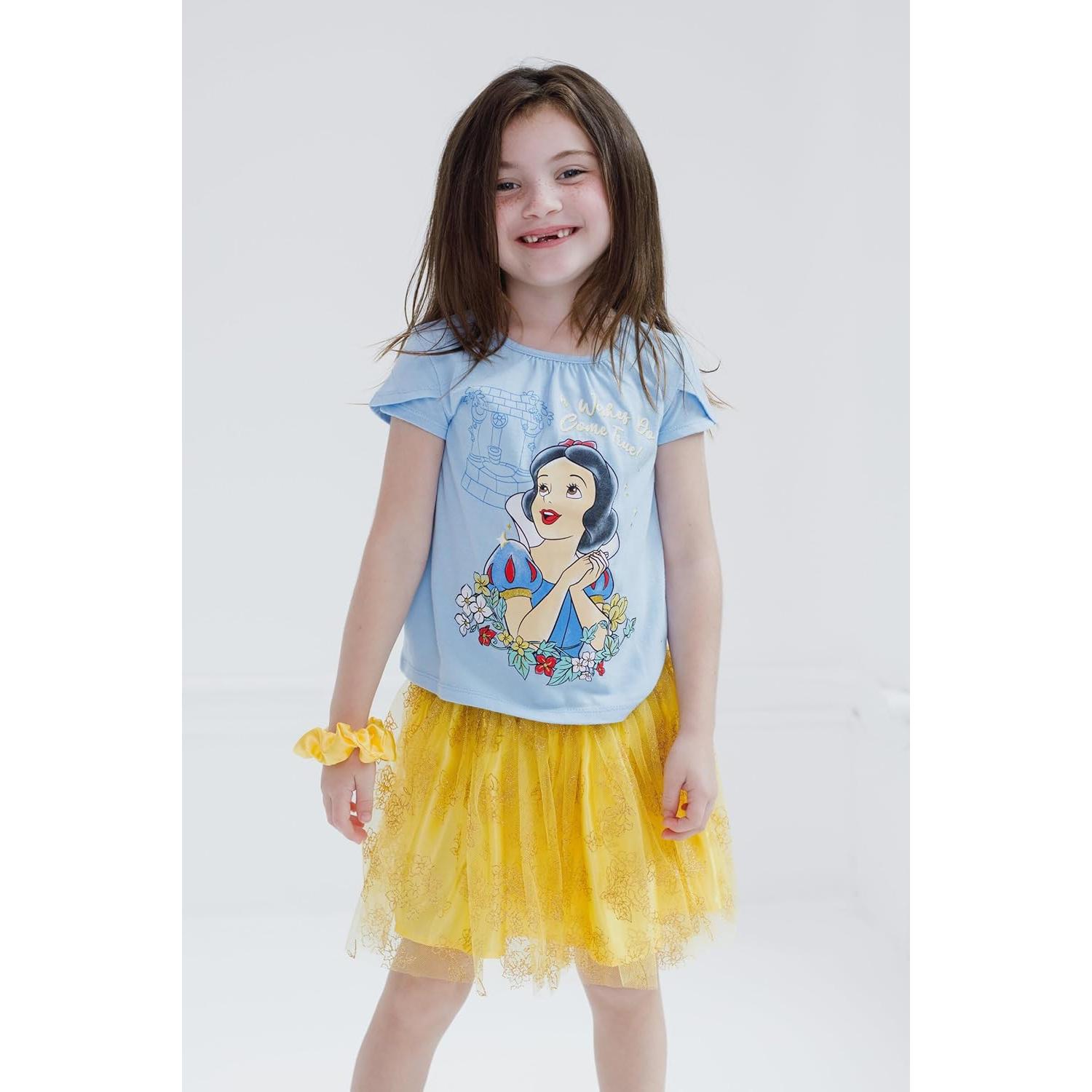 Conjunto Moana Disney 3 Piezas Niña Camiseta y Falda