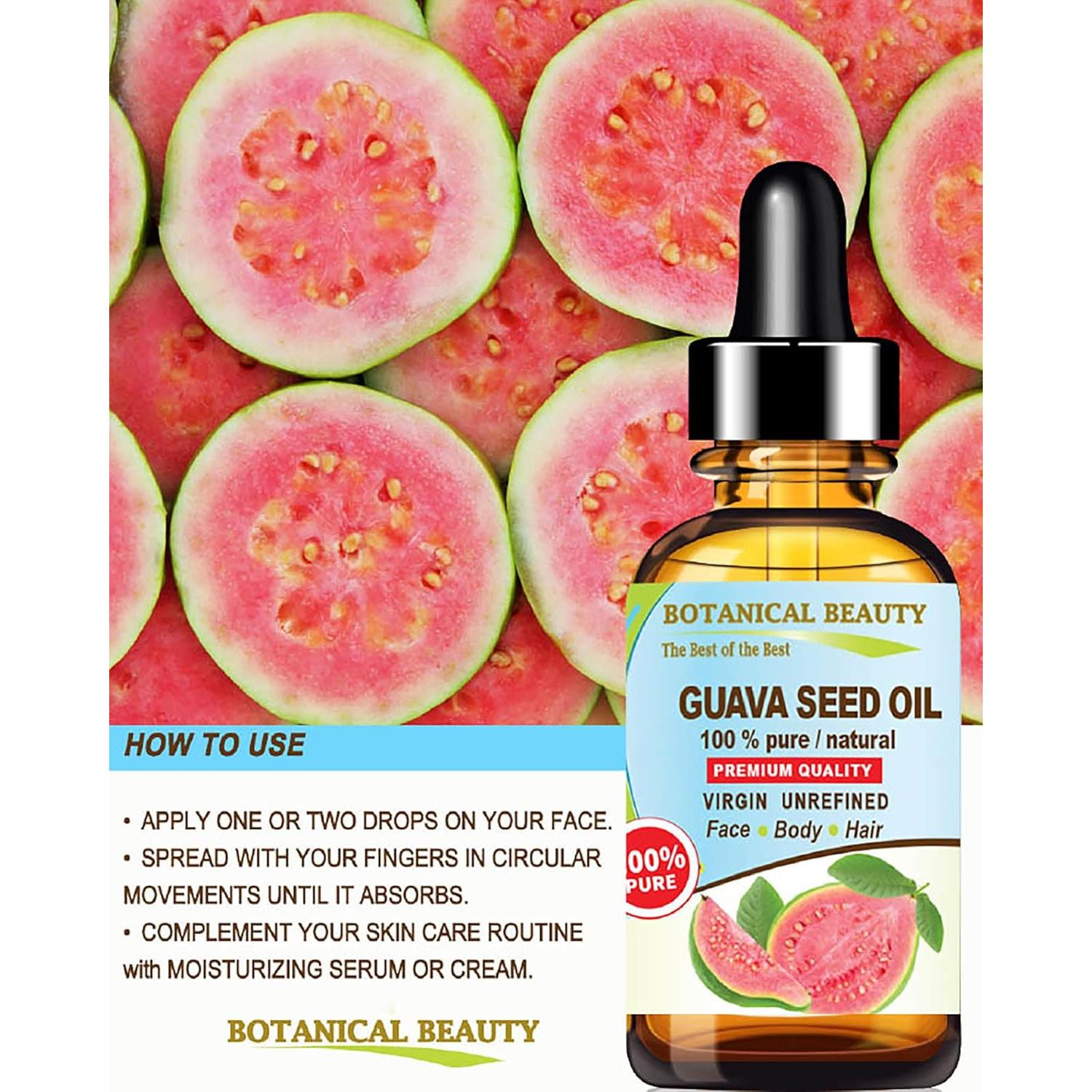 Aceite de Semilla de Guayaba 100% Puro Virgen 15 ml Antienvejecimiento