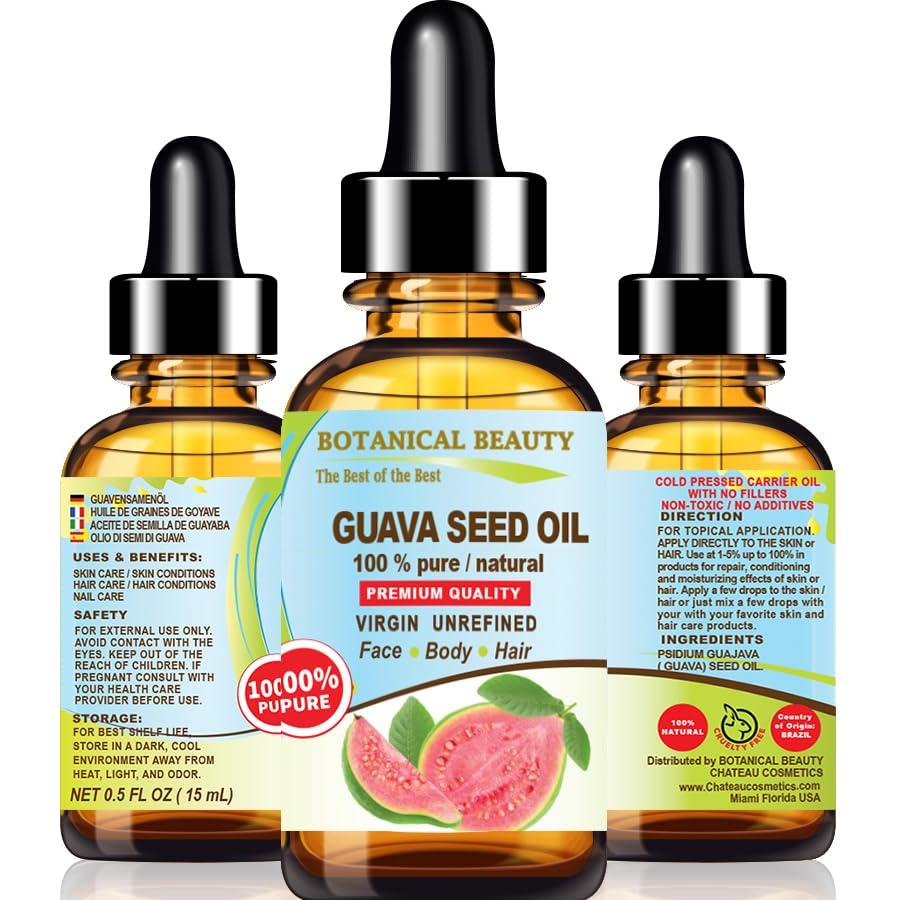 Aceite de Semilla de Guayaba 100% Puro Virgen 15 ml Antienvejecimiento