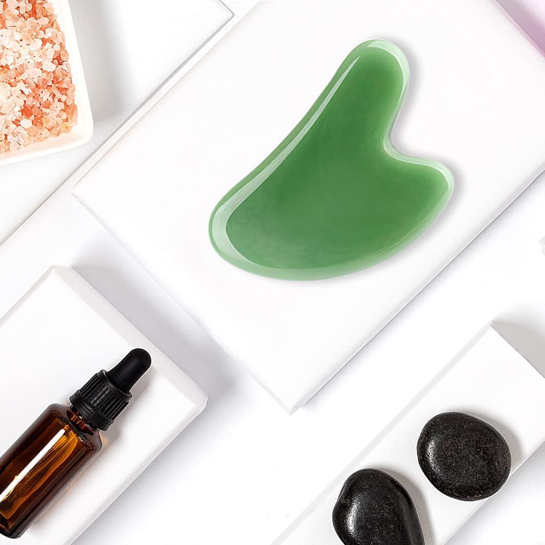 Herramienta de Masaje Facial Gua Sha FUANKANG Verde 14.2cm
