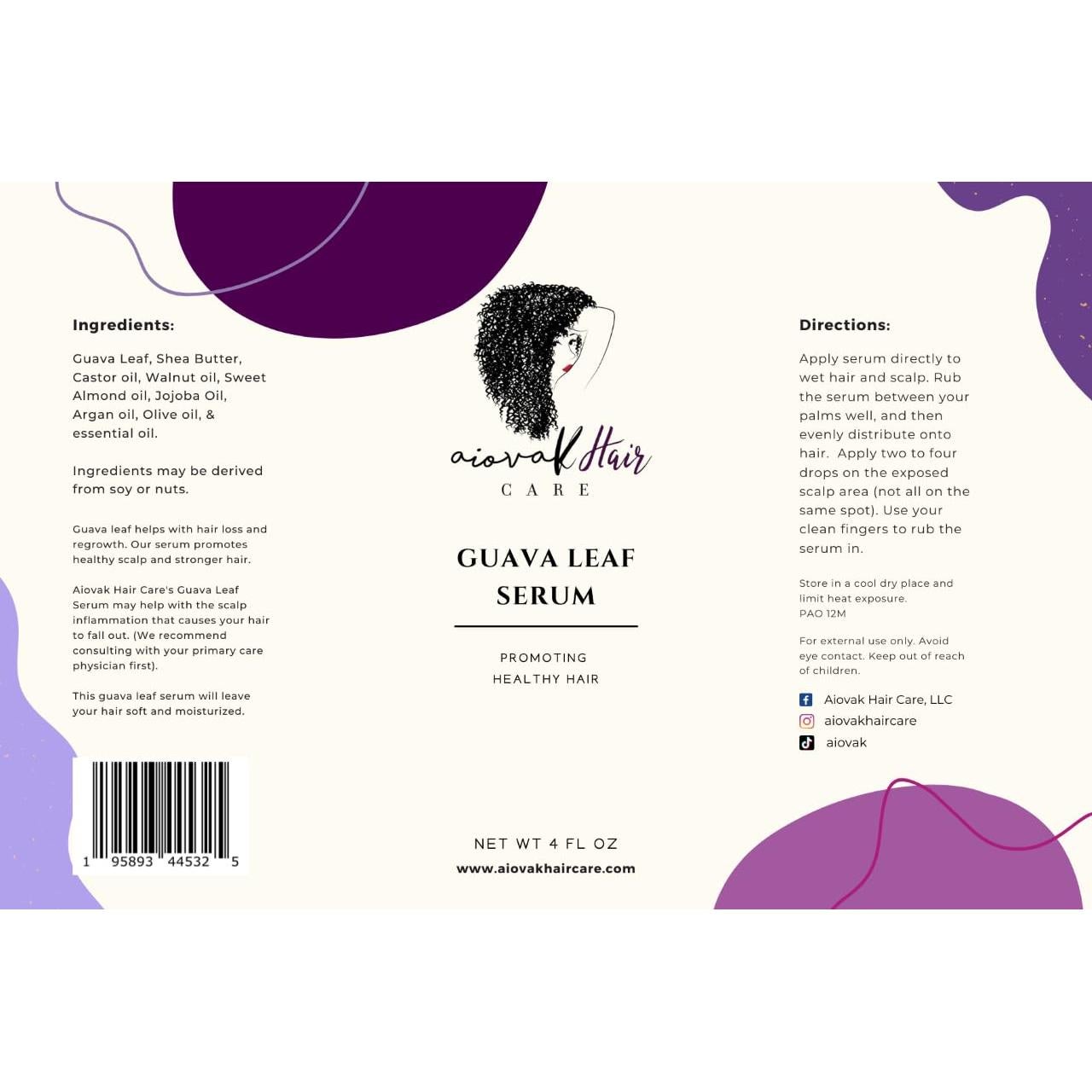 Suero de Hoja de Guayaba Aiovak 100ml - Crecimiento y Hidratación