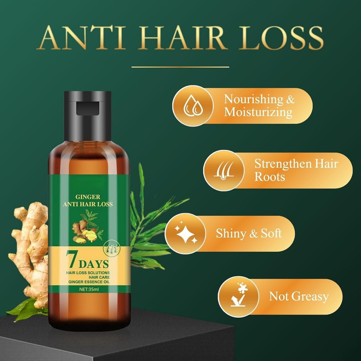 Aceite de Jengibre Lidoria 2PCS 35ml Anti Caída Cabello