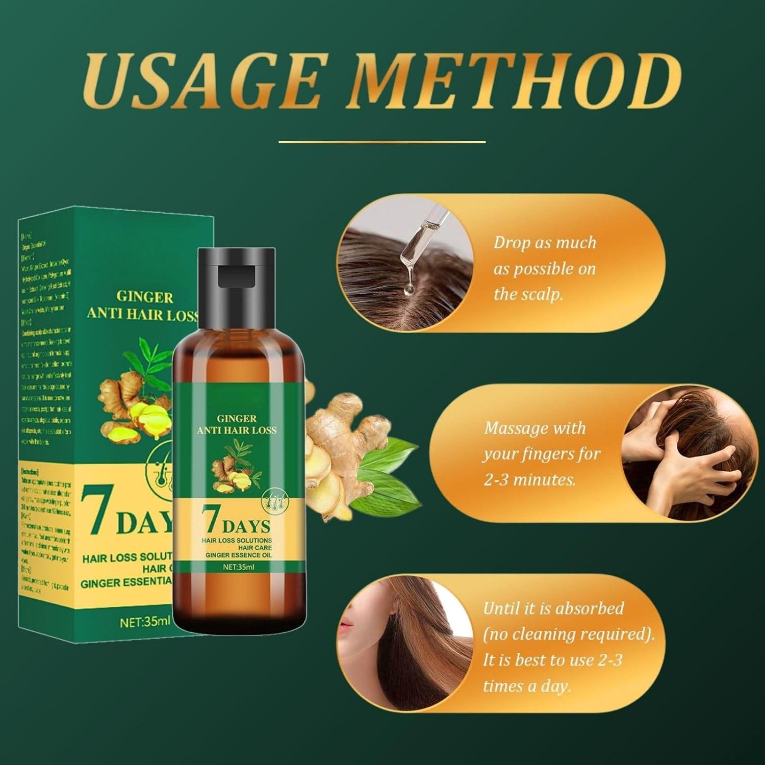 Aceite de Jengibre Lidoria 2PCS 35ml Anti Caída Cabello