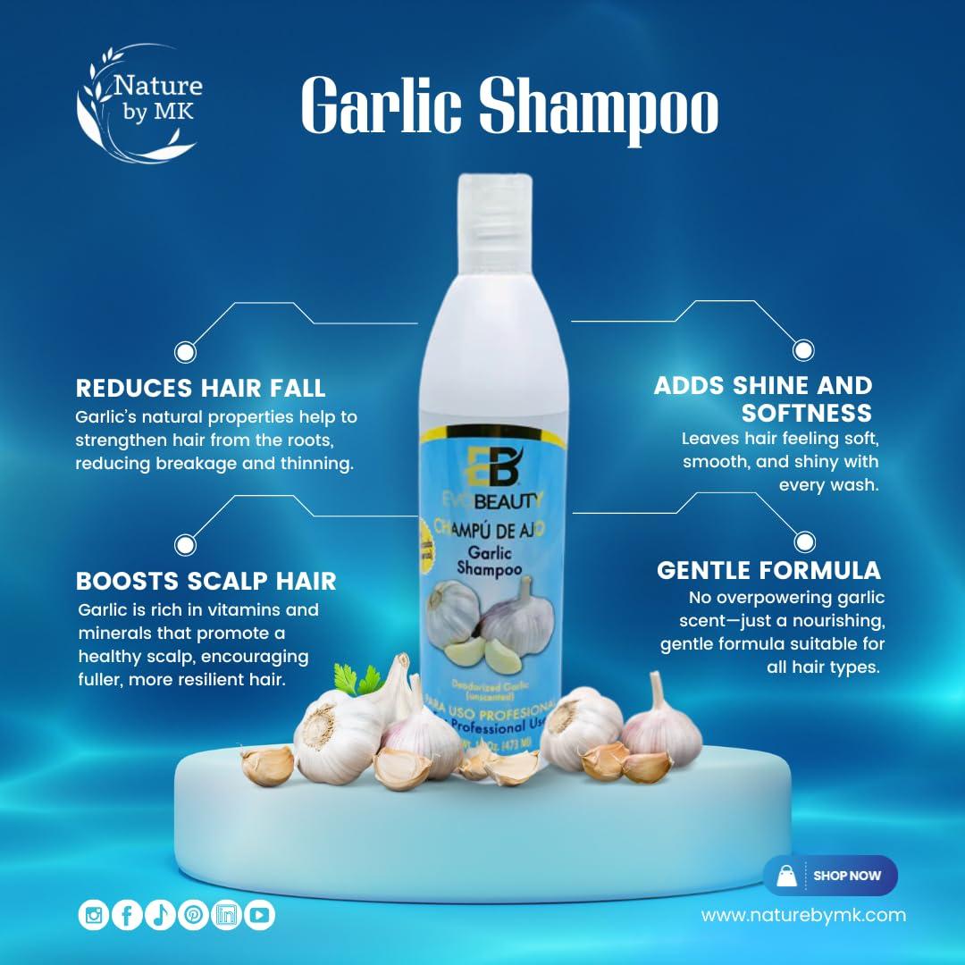 Kit de Cuidado del Cabello EvoBeauty con Ajo - Hidratación y Brillo