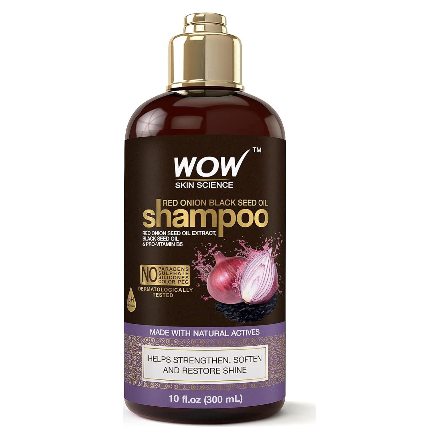 Champú WOW Aceite de Semilla de Cebolla Roja 300 ml - Brillo y Hidratación