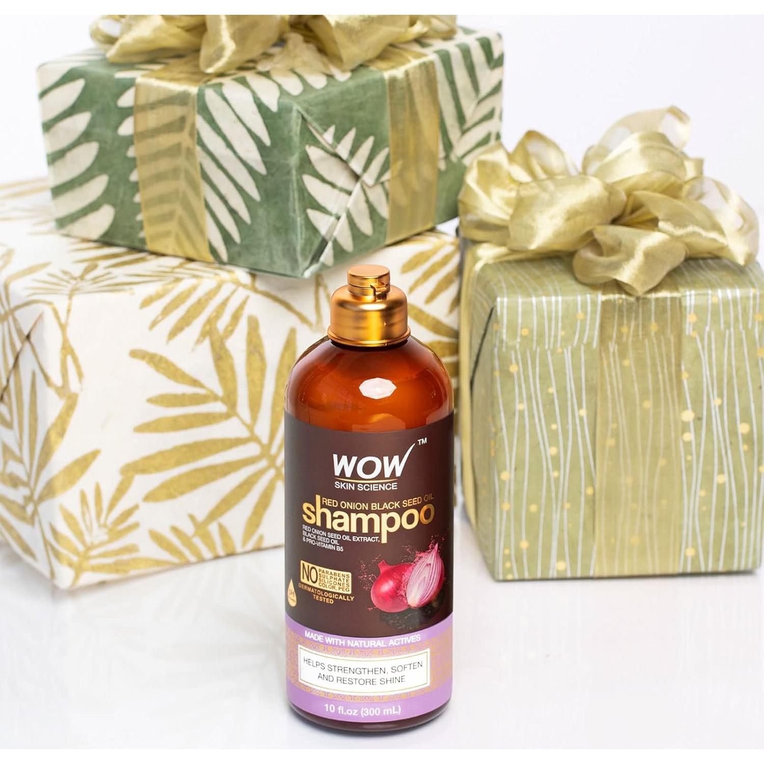 Champú WOW Aceite de Semilla de Cebolla Roja 300 ml - Brillo y Hidratación