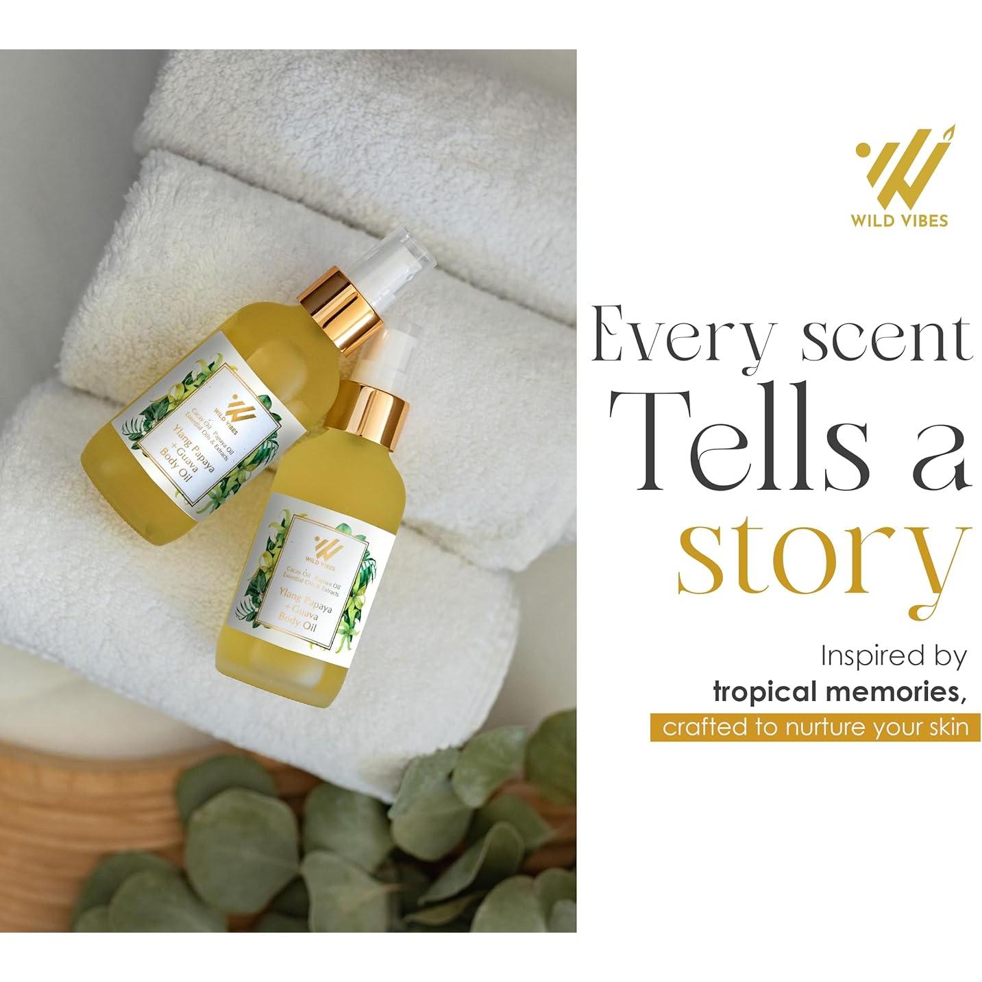 Aceite Corporal Orgánico Wild Vibes 118 ml Ylang Papaya Guayaba