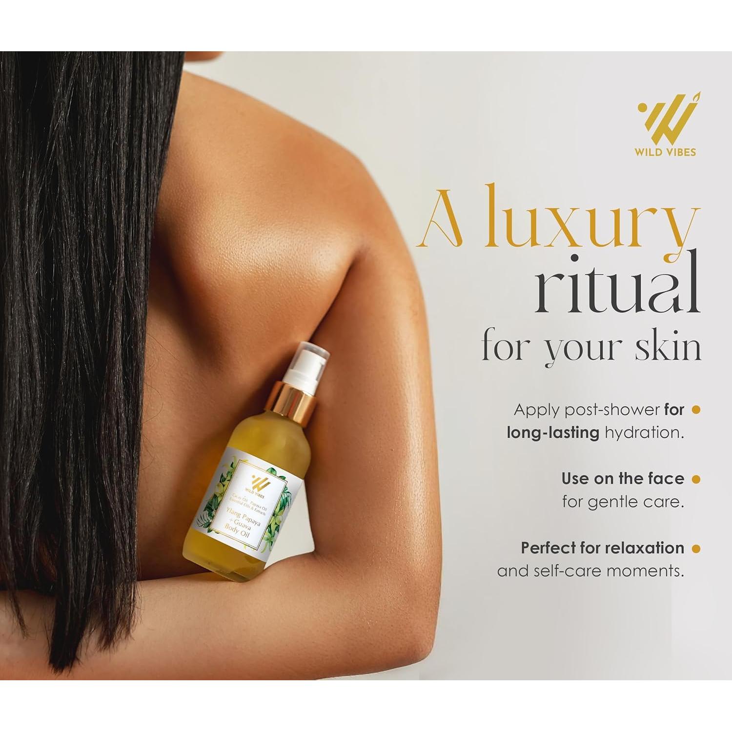 Aceite Corporal Orgánico Wild Vibes 118 ml Ylang Papaya Guayaba
