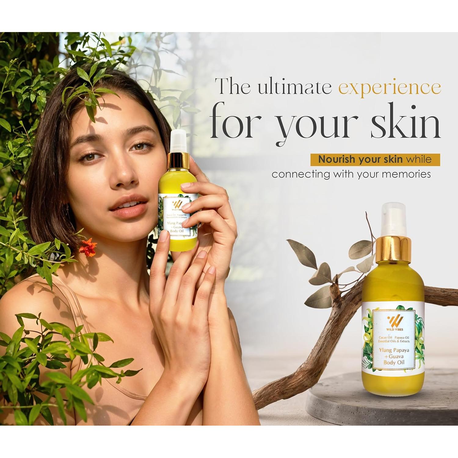 Aceite Corporal Orgánico Wild Vibes 118 ml Ylang Papaya Guayaba