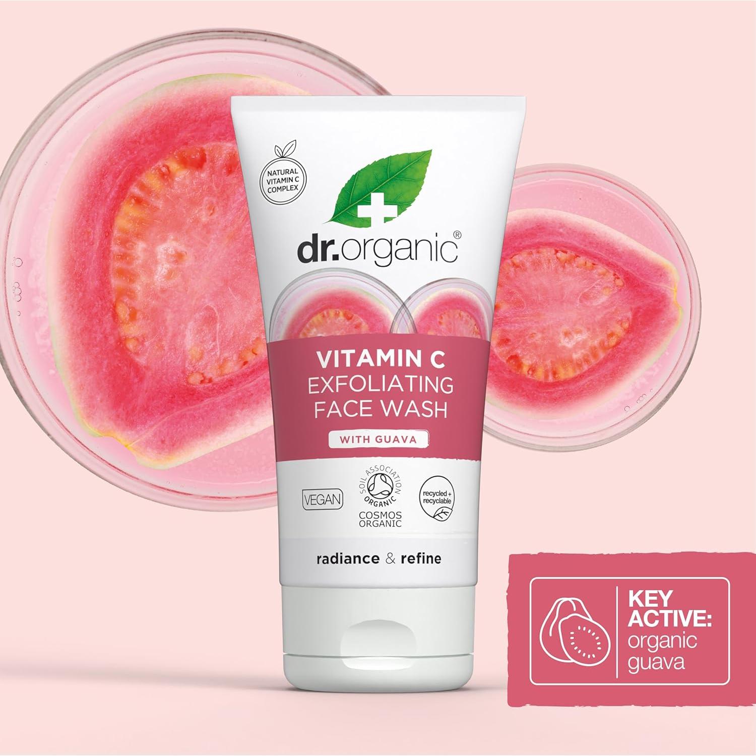 Lavado Facial Exfoliante Dr. Organic 150 mL Vitamina C Orgánico