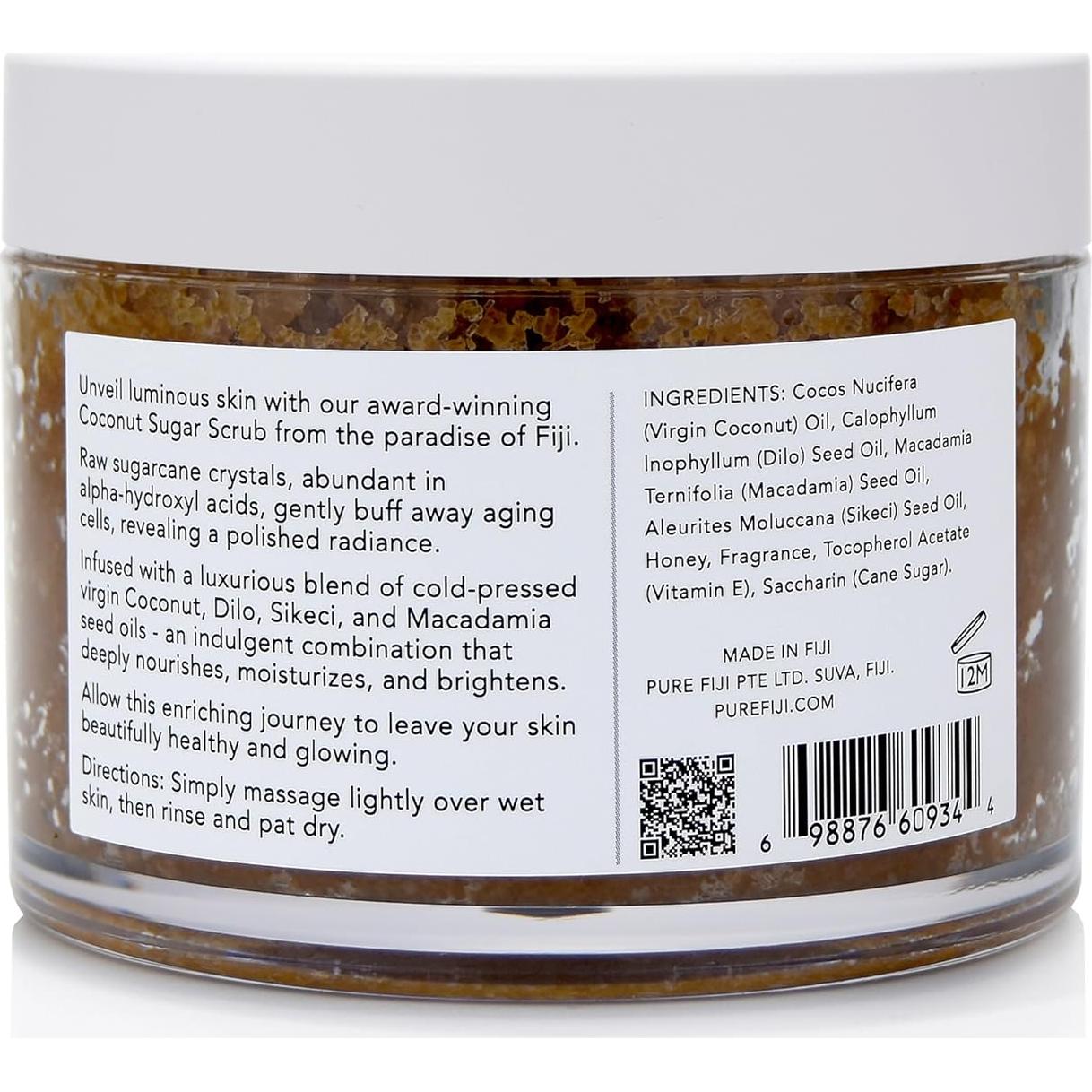 Exfoliante Corporal Pure Fiji Azúcar de Coco 300ml Leche de Coco y Miel