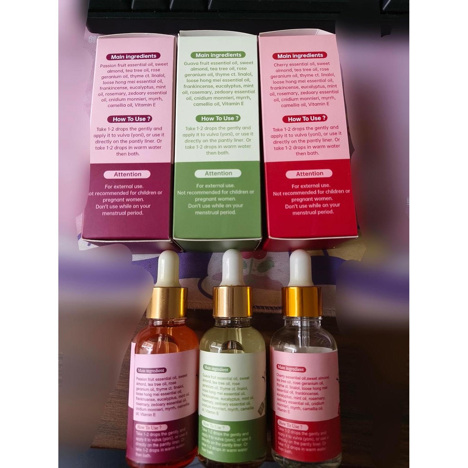 Aceite Yoni Wovarkie 3 PCS Hidratante Natural pH Equilibrado