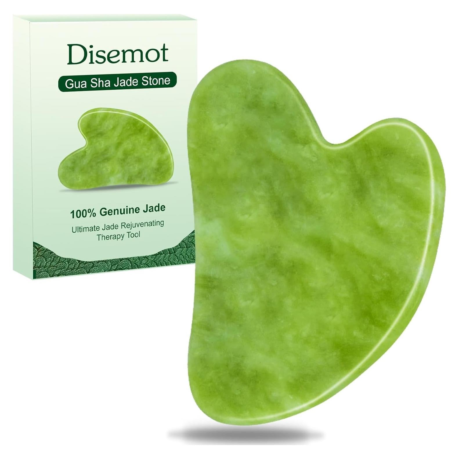 Herramienta Gua Sha Facial Disemot de Jade Natural Antienvejecimiento