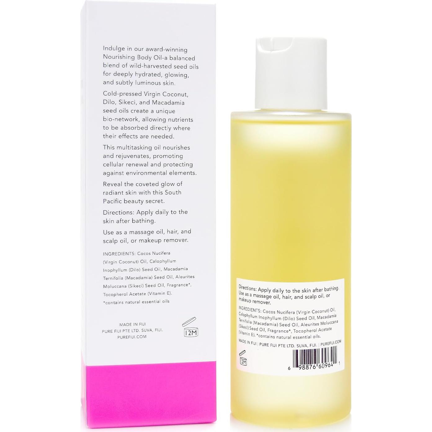 Aceite Corporal Nutritivo de Coco Puro Pure Fiji 230ml Guayaba