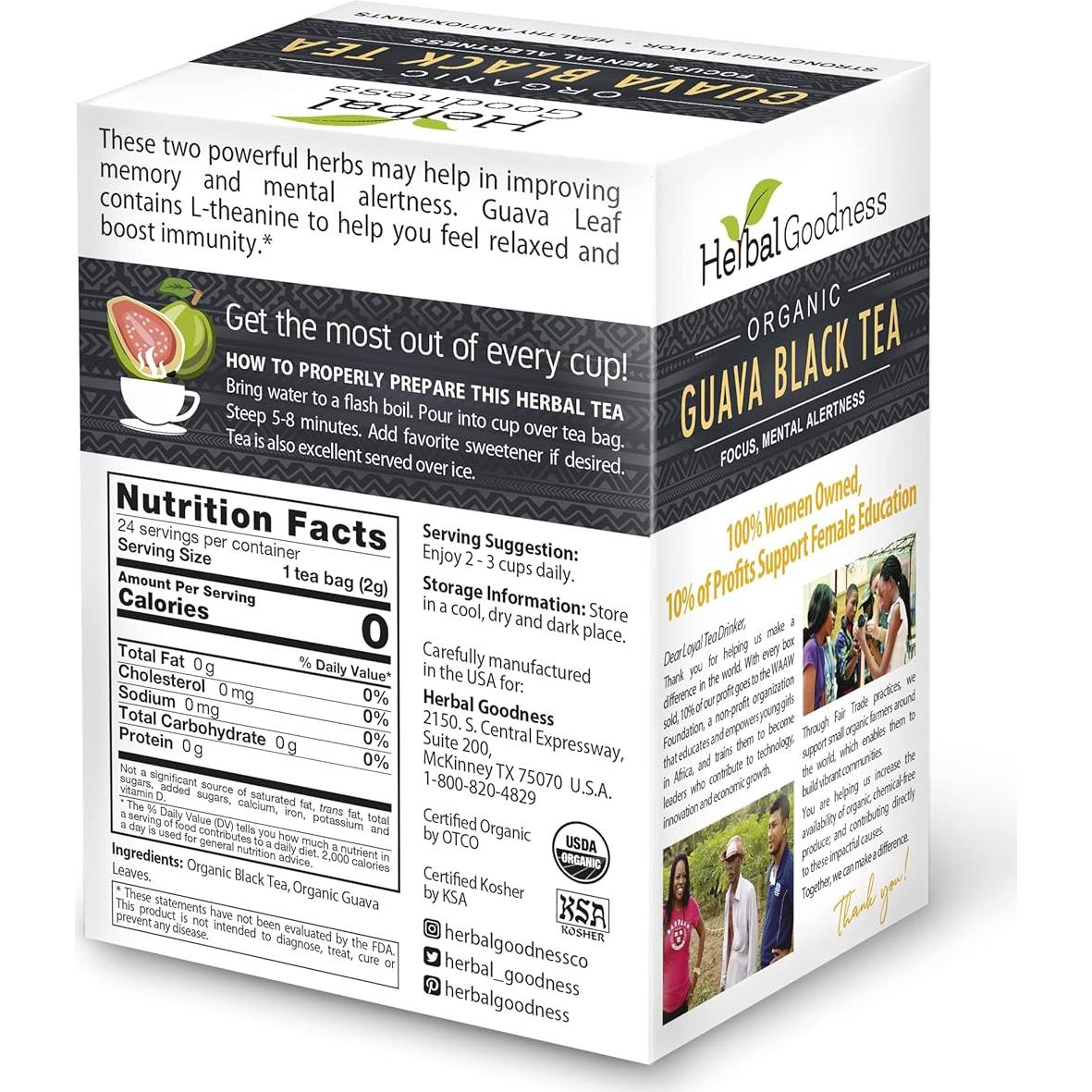 Té Negro de Guayaba Herbal Goodness - 24 Bolsitas 2g