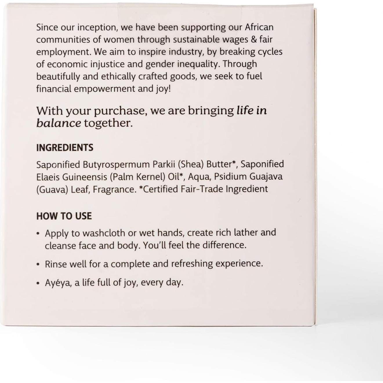 Jabón Negro Africano Ayeya 113g - Vegano y Hecho a Mano